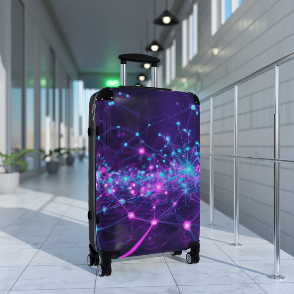 Vibrant Pattern Suitcase for Travel Enthusiasts, Luggage, Carry-On, Vacation Gear, Trendy Travel Accessories