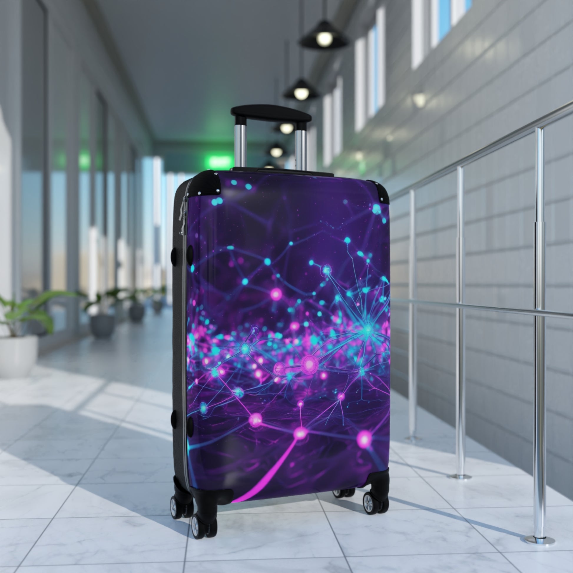 Vibrant Pattern Suitcase for Travel Enthusiasts, Luggage, Carry-On, Vacation Gear, Trendy Travel Accessories