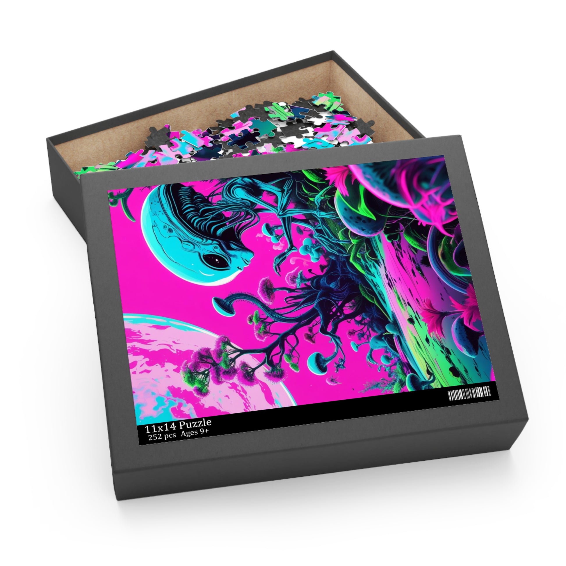 Cosmic Alien Puzzle – Whimsical, Colorful Art for All Ages, Alien Decor, Gift for Sci-Fi Lovers, Home Entertainment, Kids Activities
