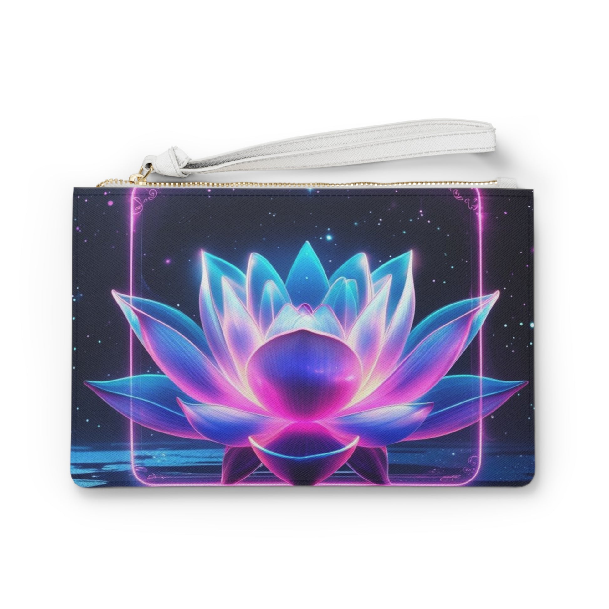 Vibrant Lotus and Eye Clutch Bag - Colorful Travel Pouch for Festivals, Gifts, Self-Care, Women, Bohemian Style
