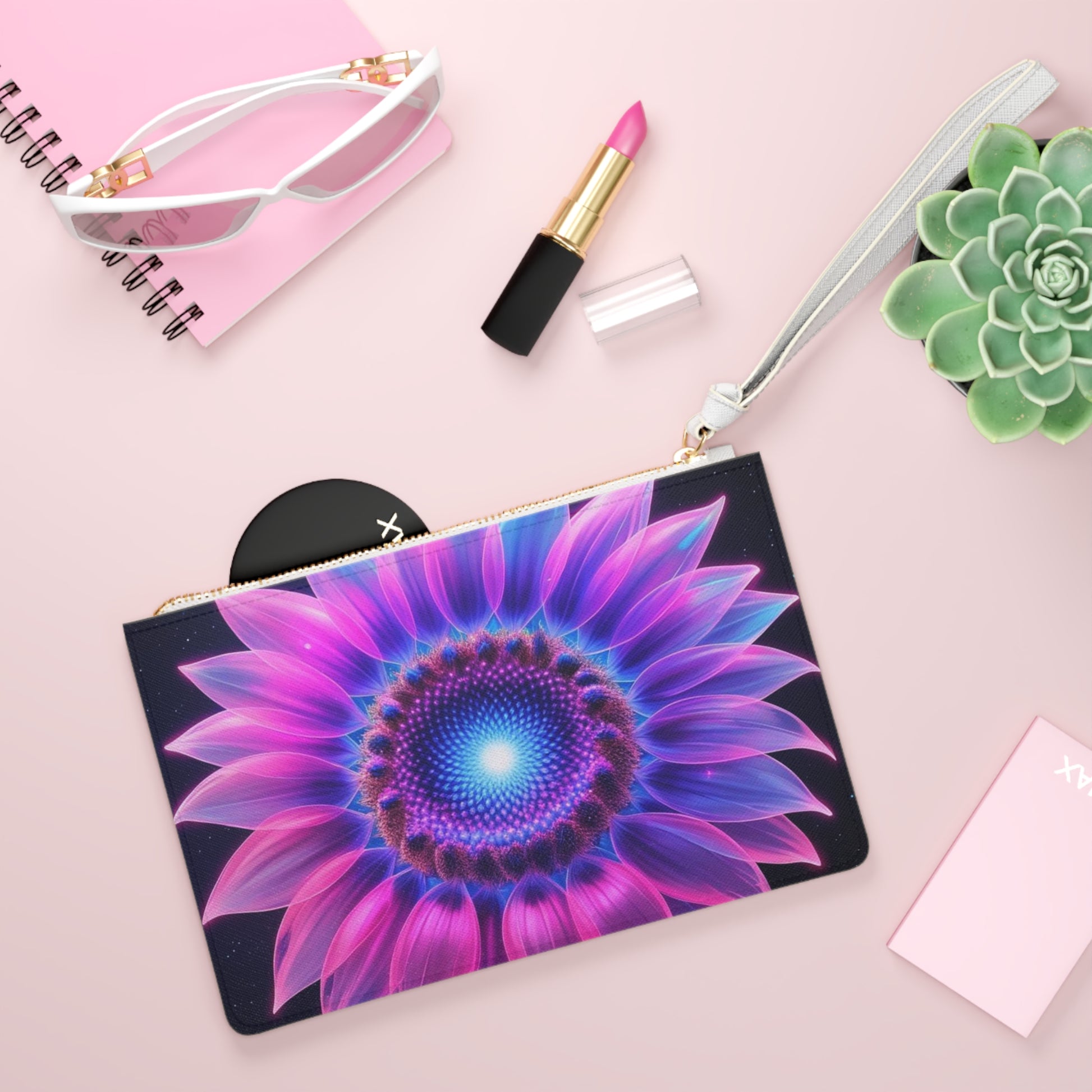 Mystical Floral Clutch Bag | Boho Accessory, Statement Pouch, Gift for Her, Festival Bag, Yoga Retreat Essentials
