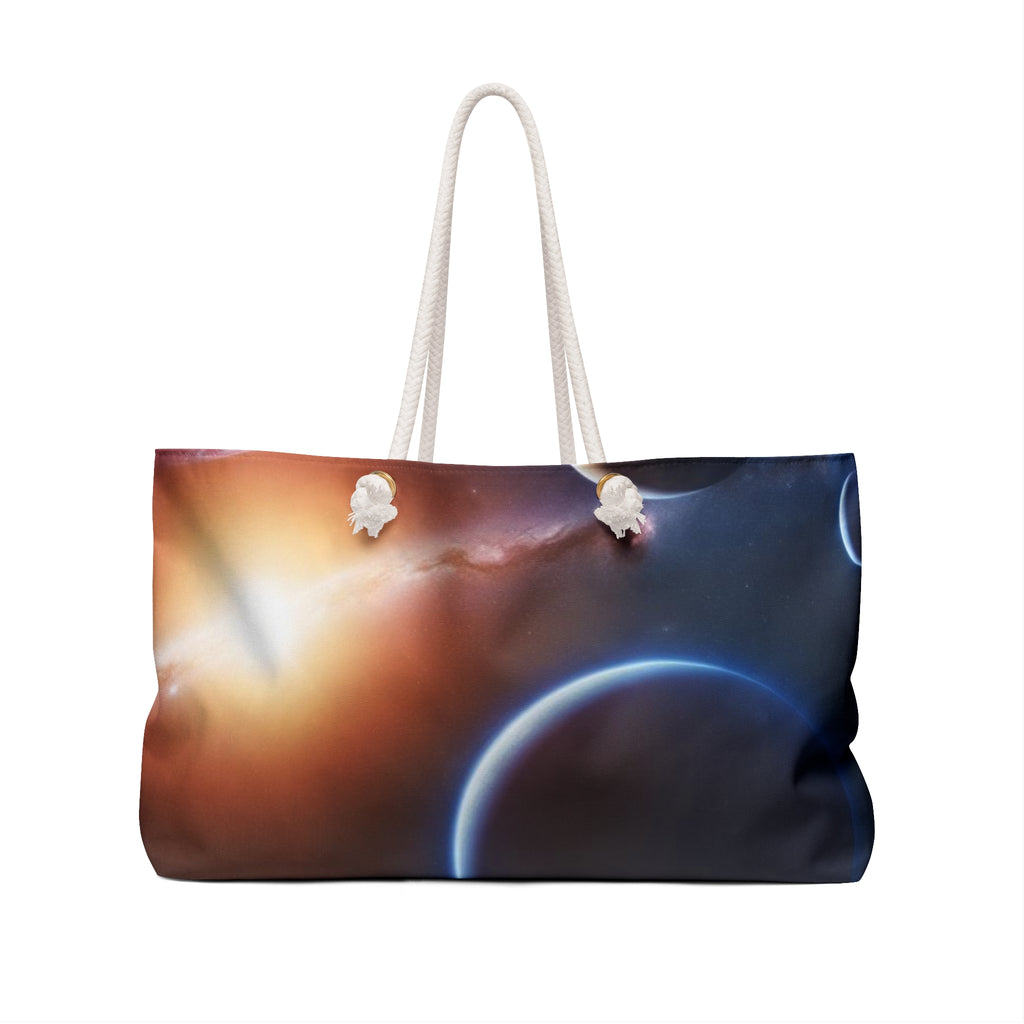 Galactic Weekender Bag, Cosmic Planet Carryall Carry-On, Universal Travel Bag, Weekend Getaway Tote, Perfect Gift for Spiritual Lovers
