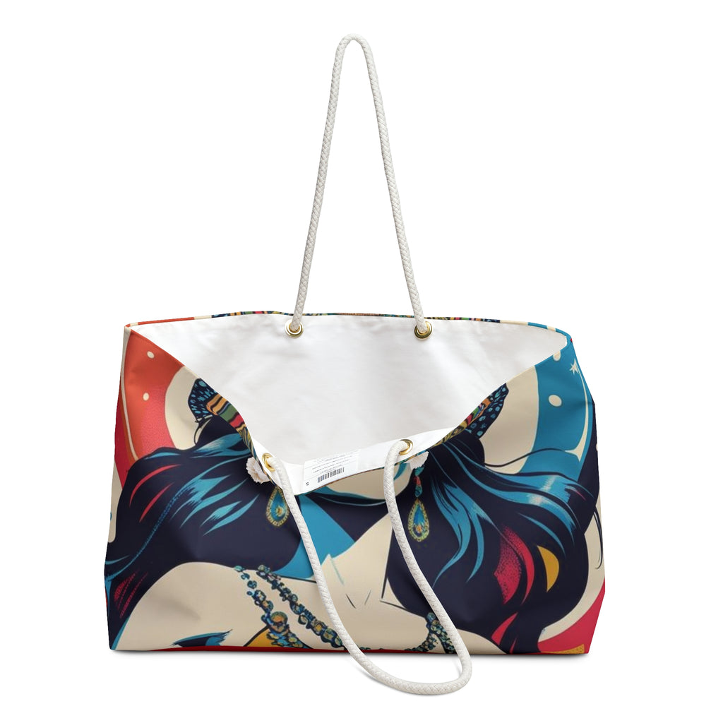 Bohemian Weekender Bag: Vibrant Travel Tote, Beach Bag, Yoga Bag, Weekend Getaway, Festival Essential, Stylish Carryall