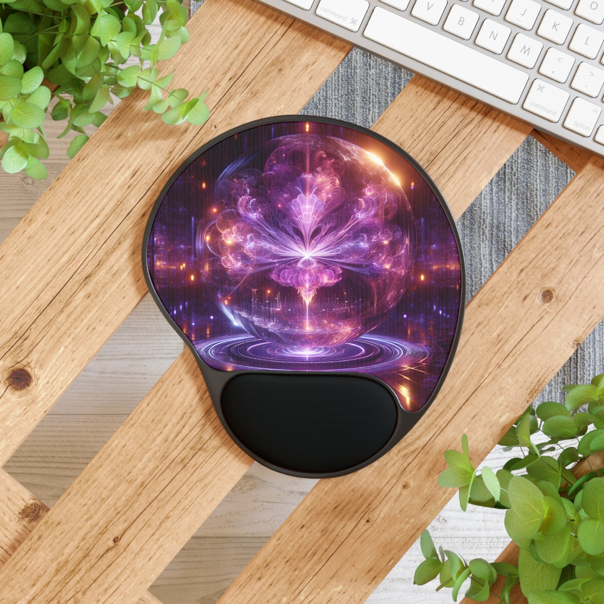 Cosmic Mouse Pad with Wrist Rest - Galaxy Design, Office Decor, Ergonomic Support, Gift for Gamers & Tech Lovers