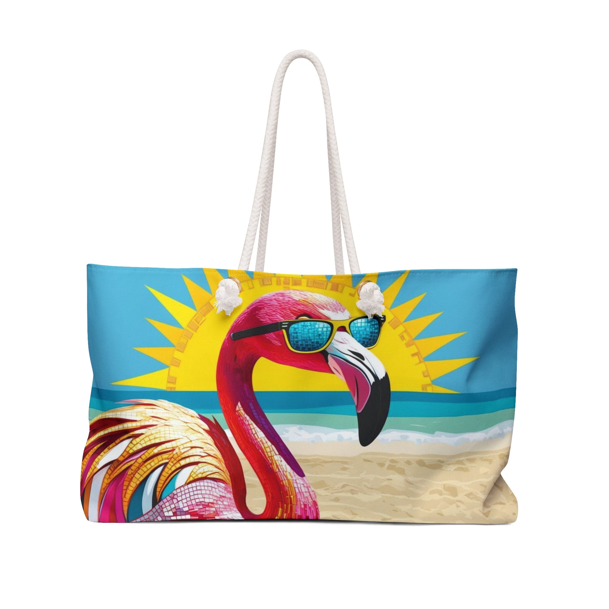 Tropical Flamingo Weekender Bag - Perfect for Beach Trips, Travel, Gift for Vacation Lovers, Poolside Essentials, Summer Fun