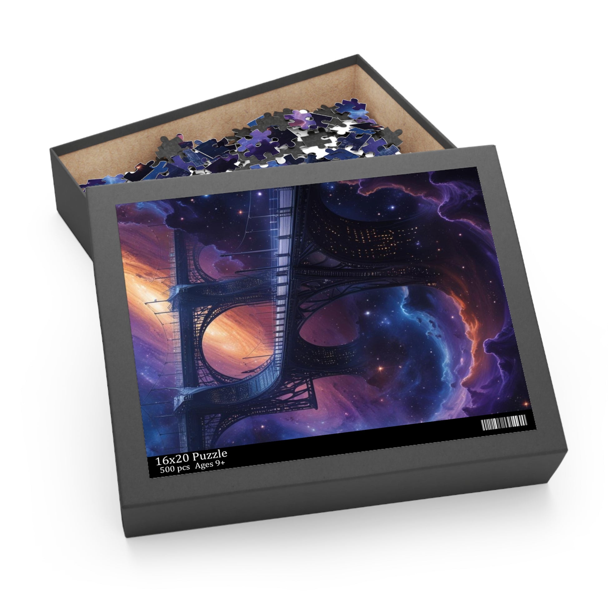 Celestial Bridge Puzzle (120, 252, 500-Piece) | Art Puzzle, Space Decor, Family Fun, Gift for Puzzle Lovers, Home Activity