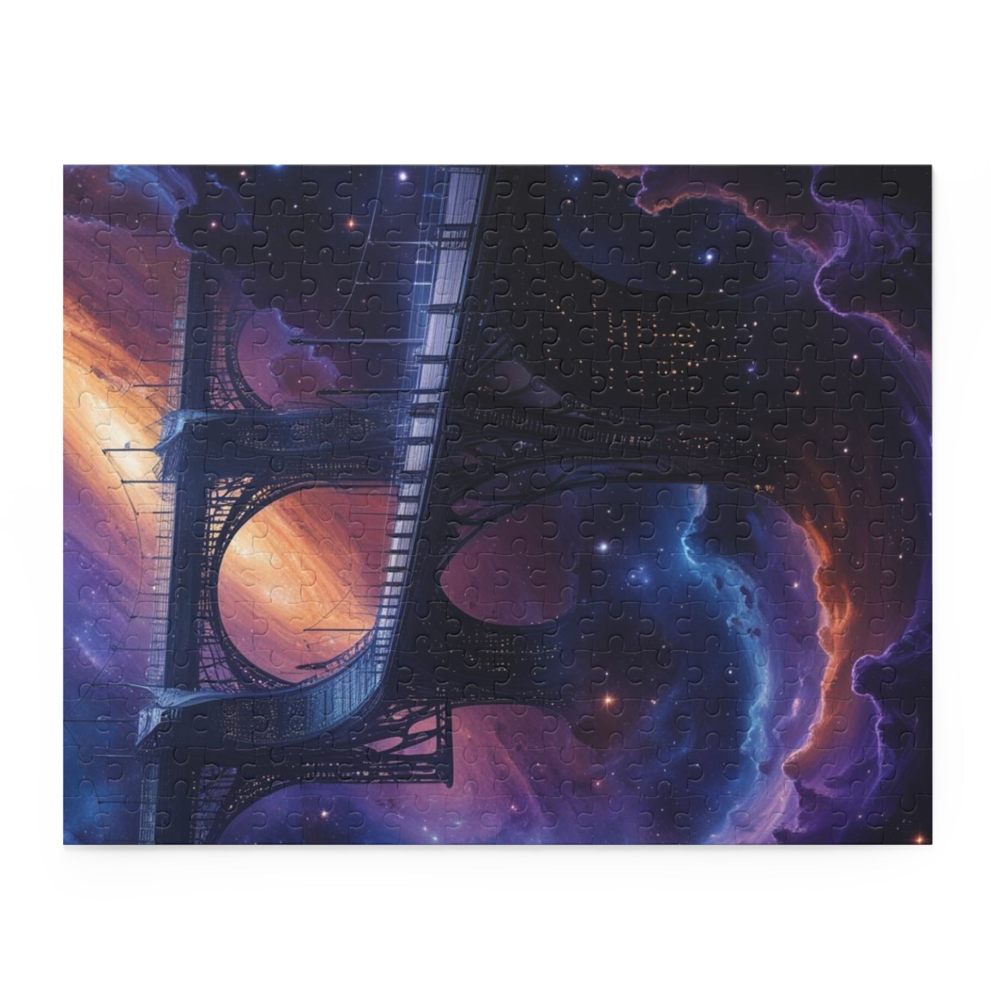 Celestial Bridge Puzzle (120, 252, 500-Piece) | Art Puzzle, Space Decor, Family Fun, Gift for Puzzle Lovers, Home Activity