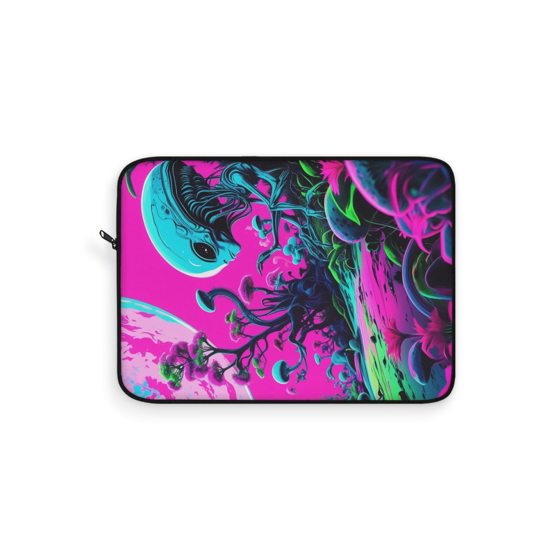 Vibrant Alien Laptop Sleeve, Trendy Tech Gift, Funky Space Design, Cool Accessories, Perfect for Sci-Fi Lovers