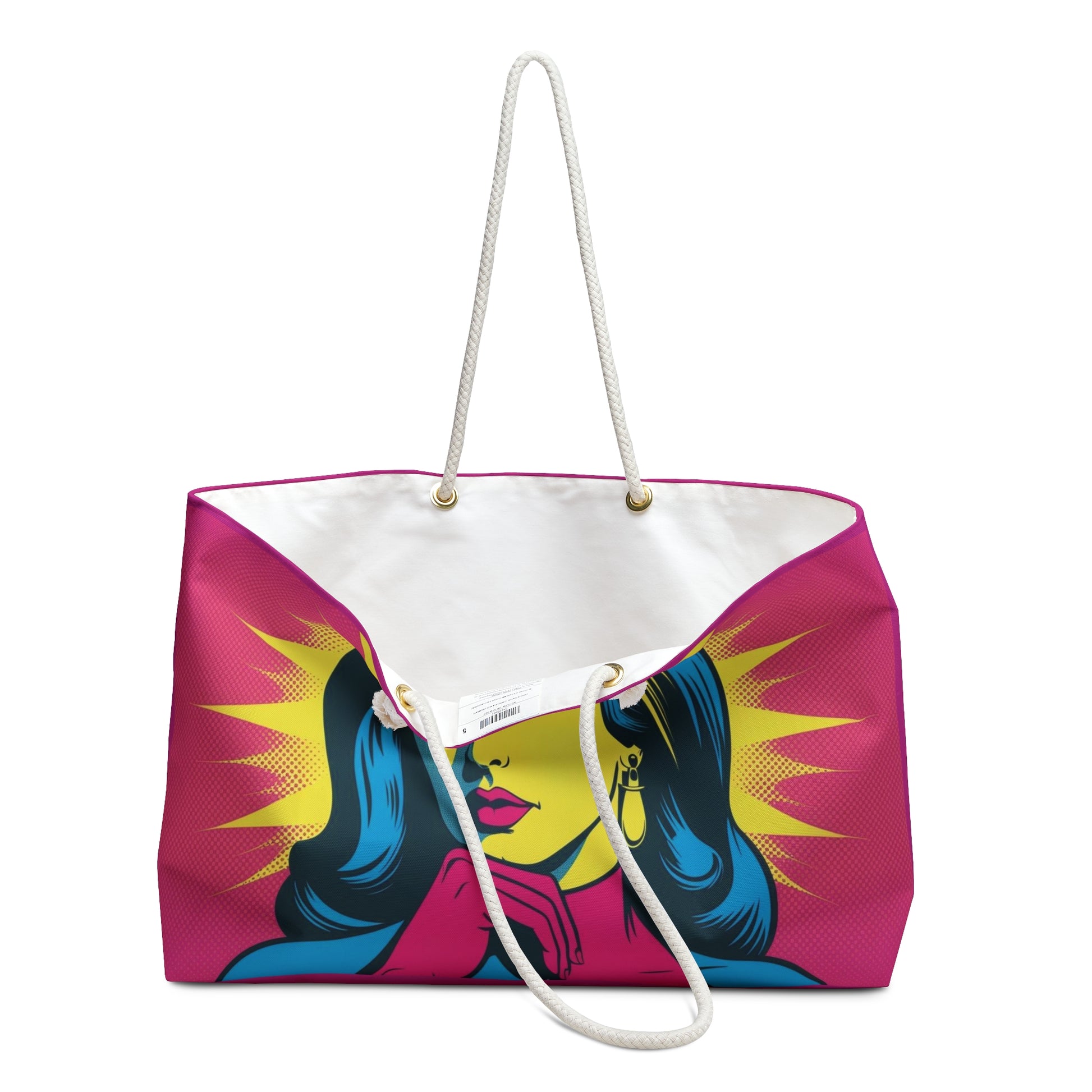 Pop Art Weekender Bag, Heroine Divine Feminine Carry-On, Goddess Cary-On, Comic-Chic Travel Bag, Weekend Getaway Tote