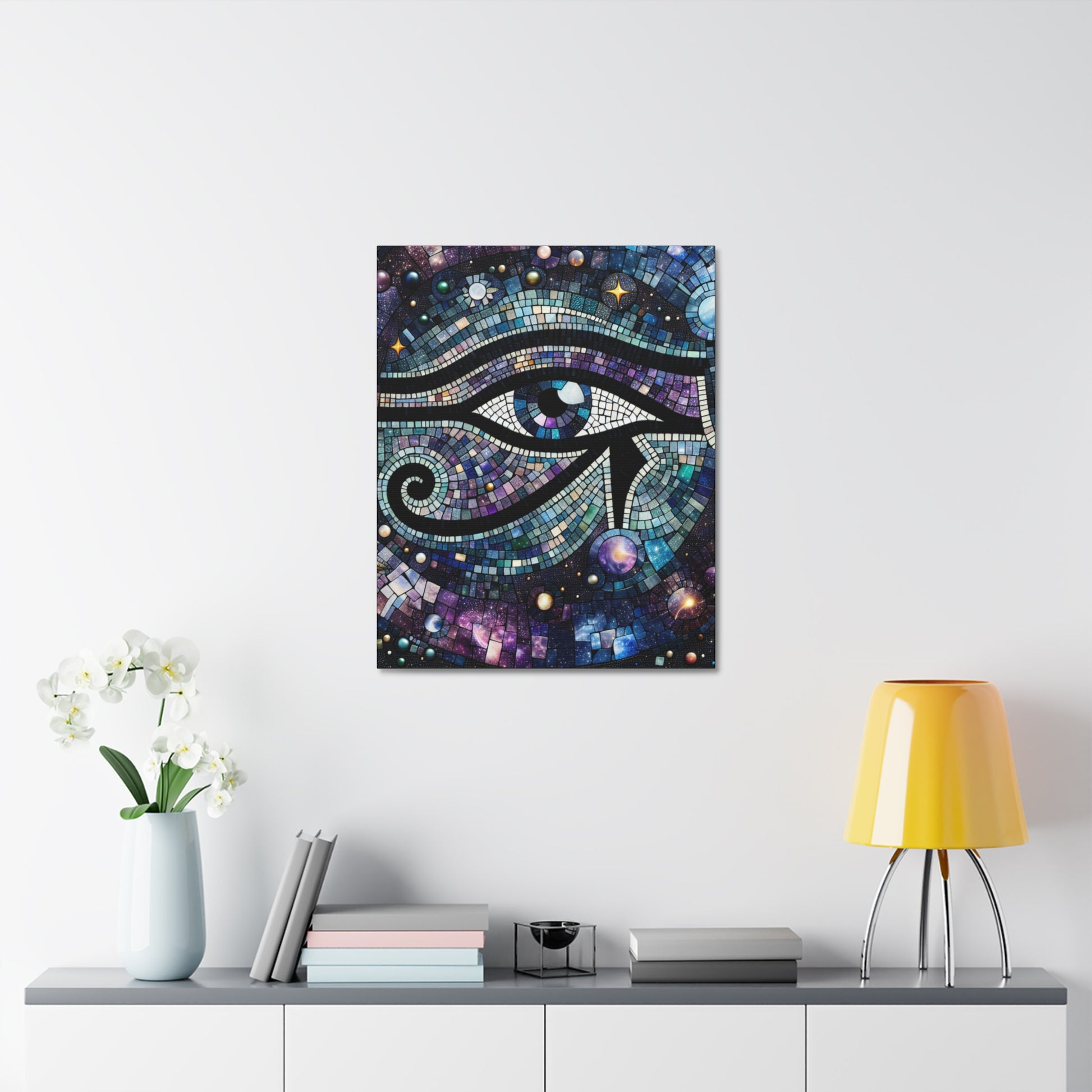 Cosmic Eye Stretched Canvas Art, Mystical Wall Decor, Bohemian Home Decor, Gift for Astrology Lovers, Celestial Art Print