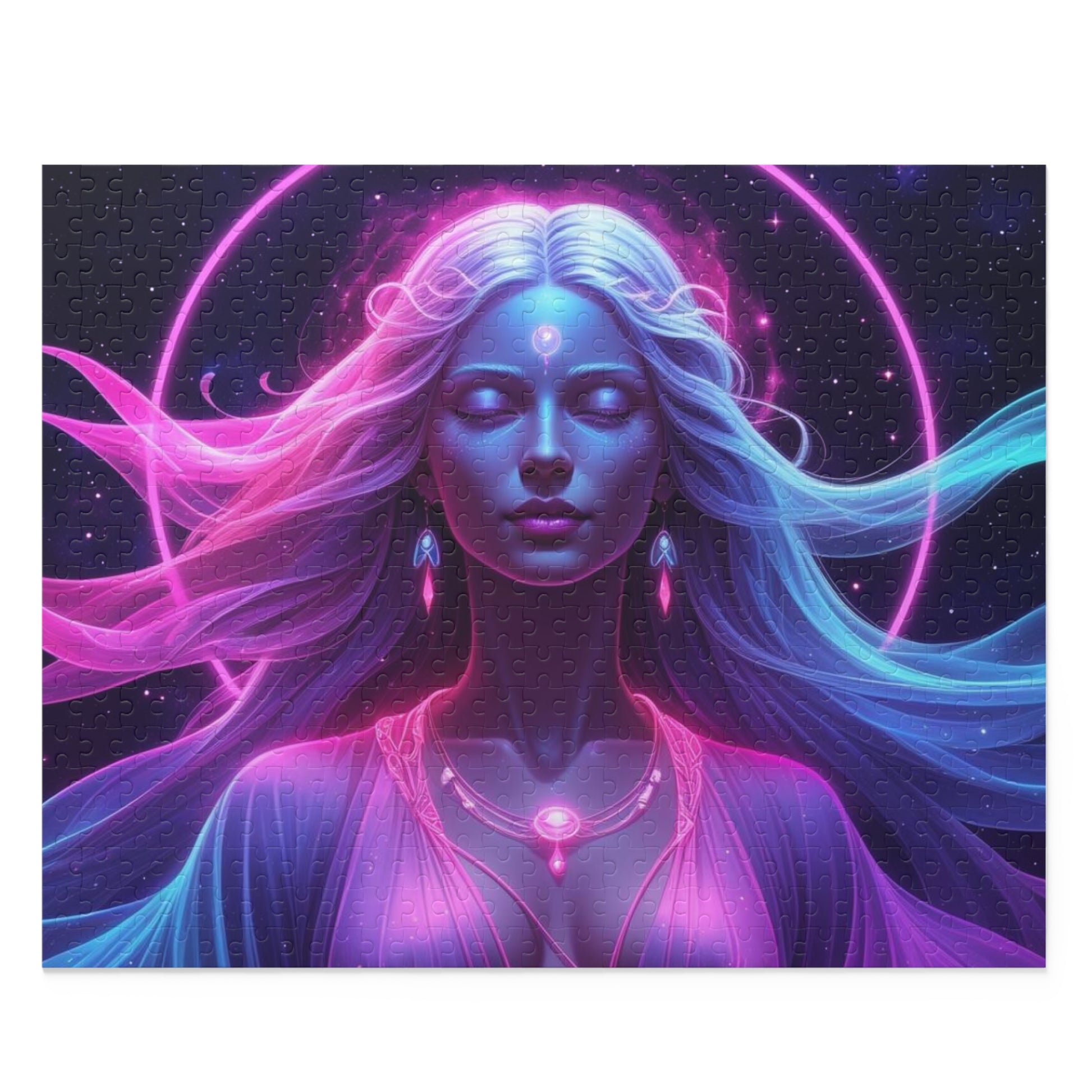 Mystical Goddess Puzzle - 120, 252, 500-Piece | Meditative, Spiritual Decor, Gift for Puzzle Lovers, Mindfulness Activity, Art Enthusiasts