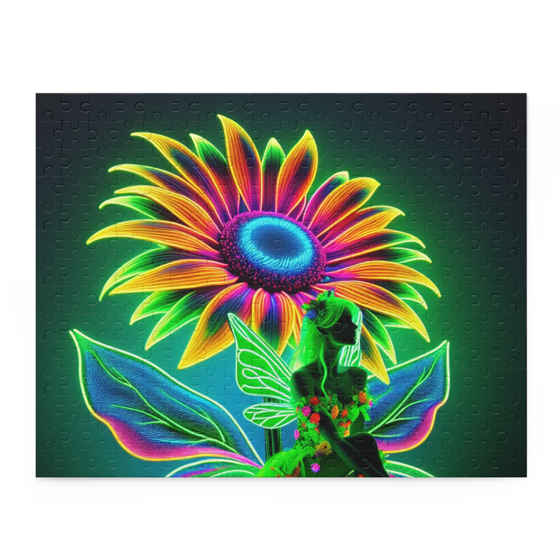 Neon Floral Puzzle (120, 252, 500-Piece) - Colorful Home Décor, Gift for Puzzle Lovers, Bright Art Piece, Stress Relief Activity, [...]