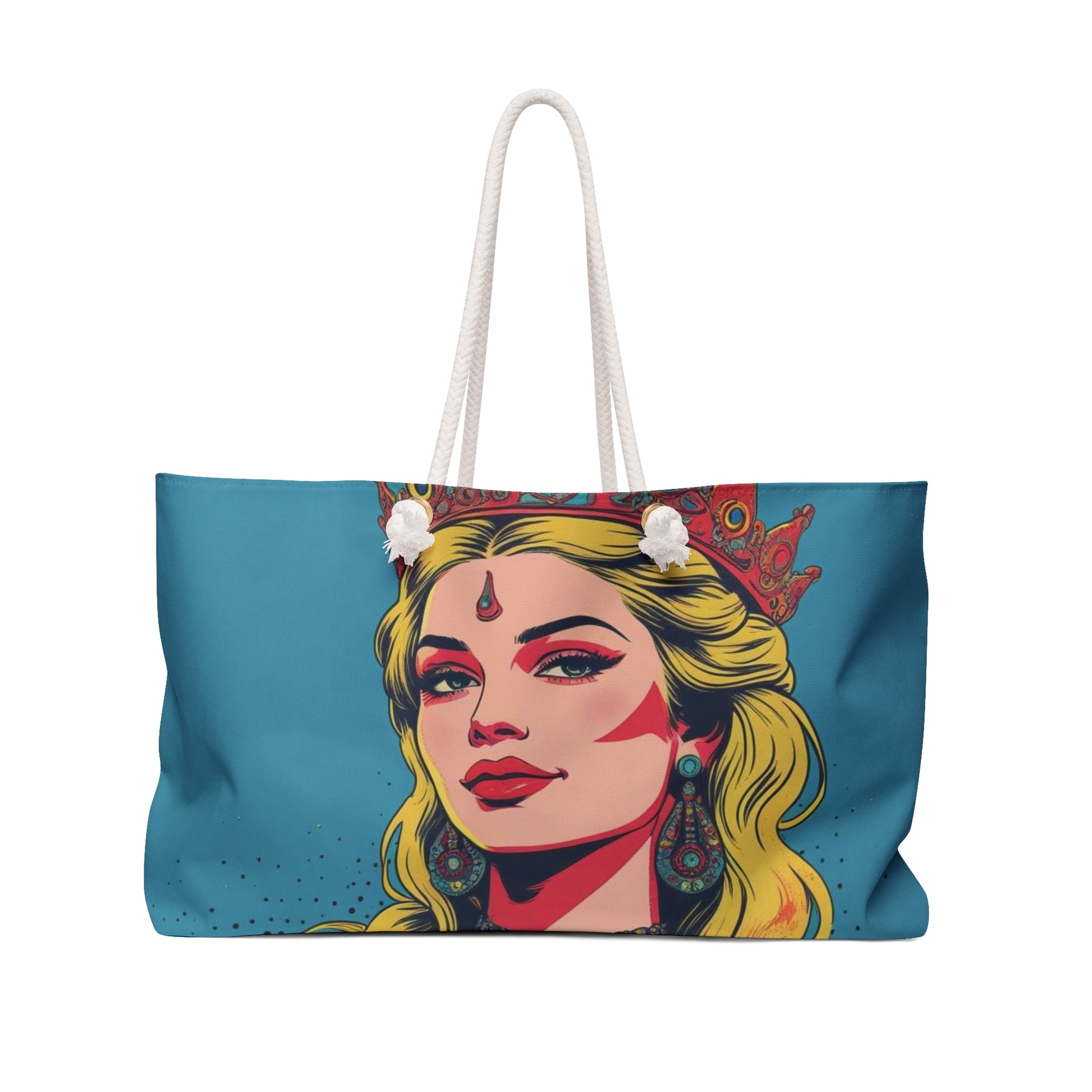 Boho Glam Divine Feminine Weekender Bag, Stylish Travel Tote, Vibrant Beach Bag, Art-Inspired Carryall, Perfect Gift for Her