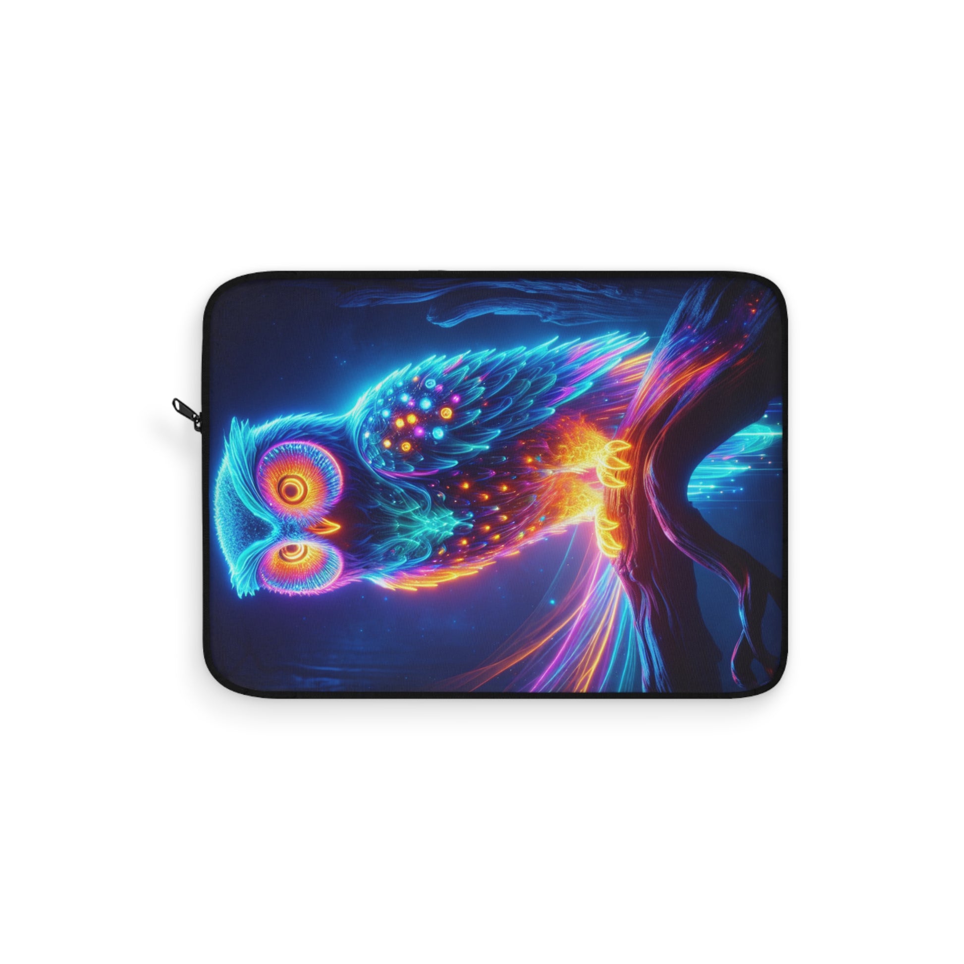 Vibrant Owl Laptop Sleeve, Colorful Owl Case, Boho Tech Accessory, Gift for Students, Bag for Fall Decor, Bright Owl Design