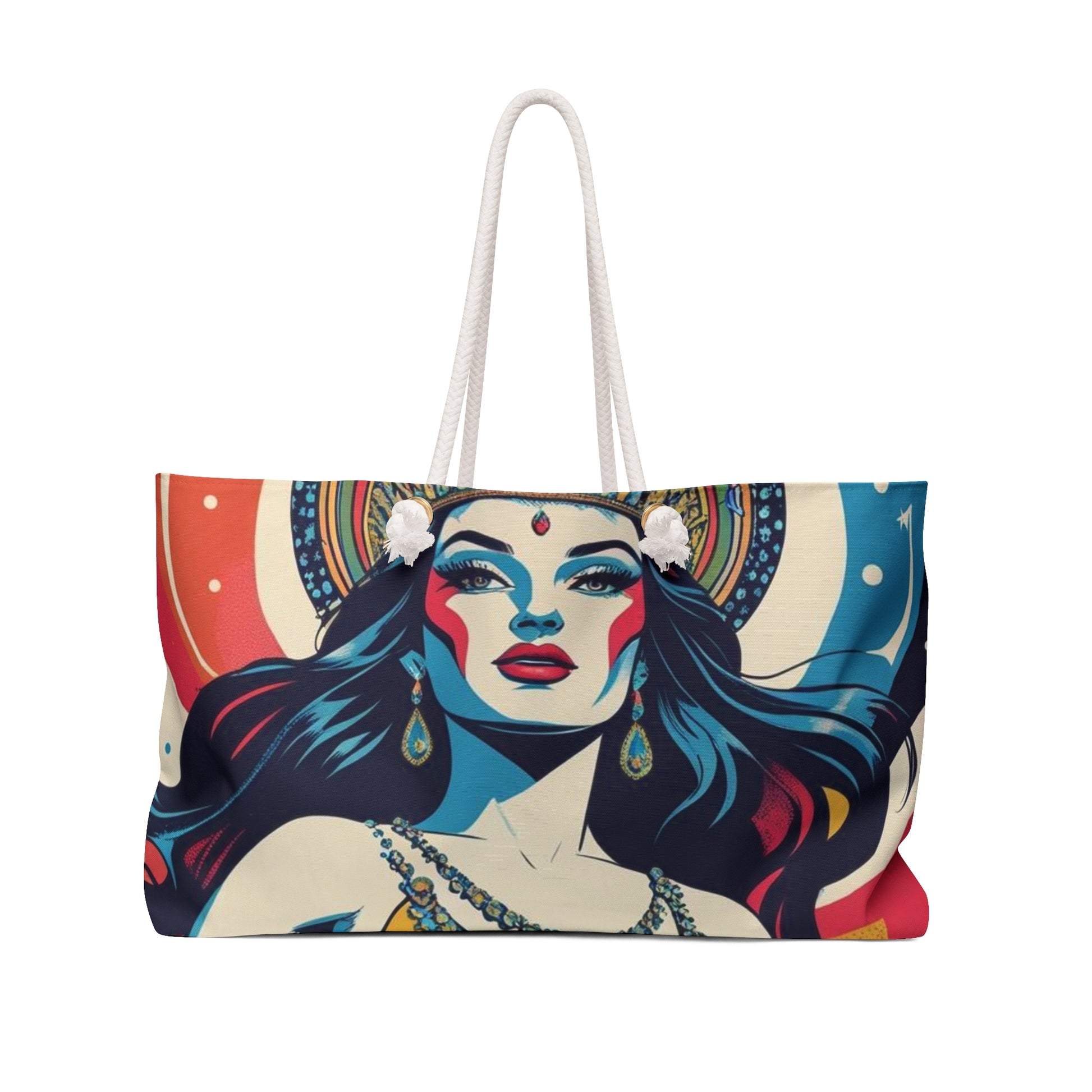 Bohemian Weekender Bag: Vibrant Travel Tote, Beach Bag, Yoga Bag, Weekend Getaway, Festival Essential, Stylish Carryall