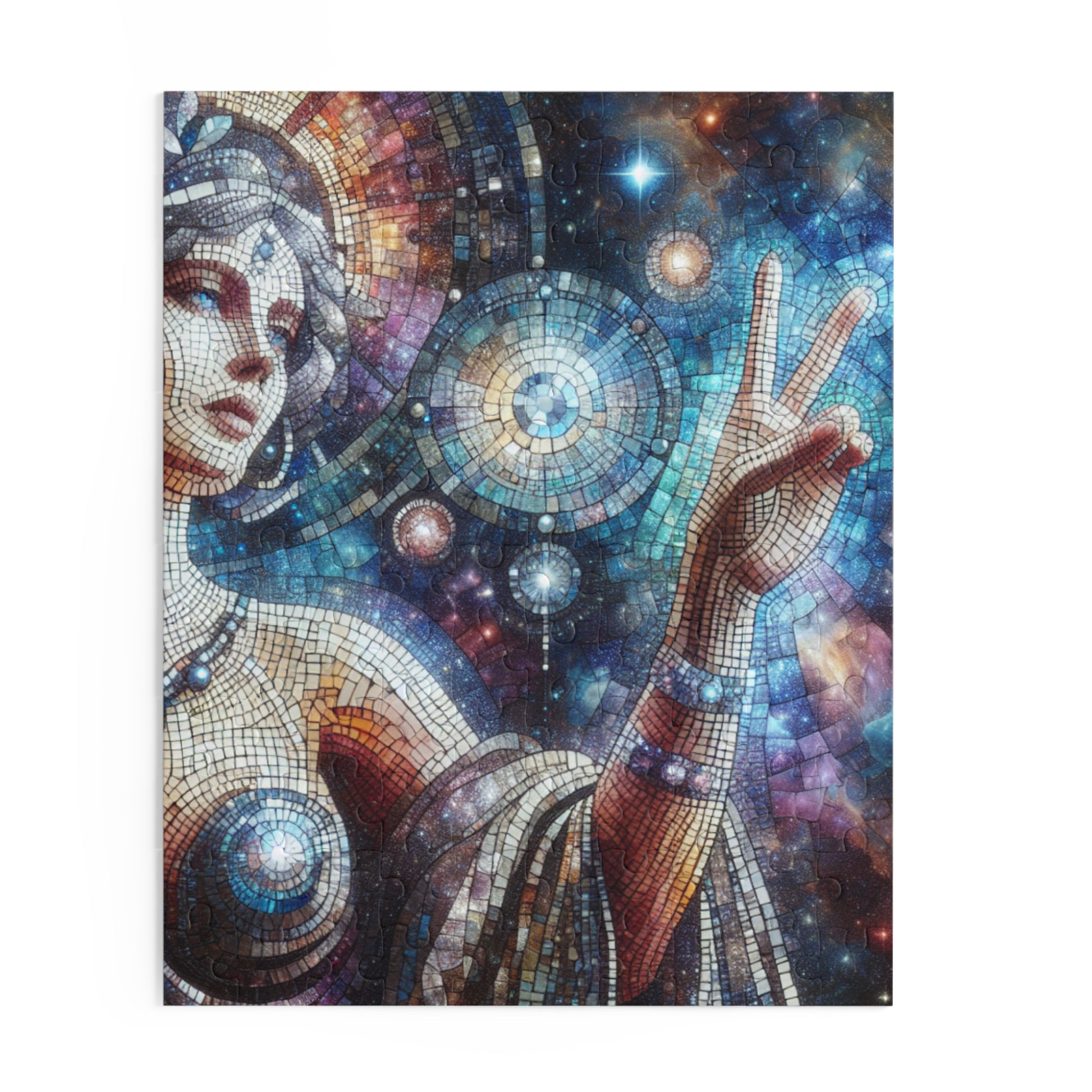 Celestial Mosaic Puzzle - 120, 252, 500-Piece, Art Puzzle for Space Lovers, Meditation Gift, Family Fun, Home Decor, Unique Gift Idea