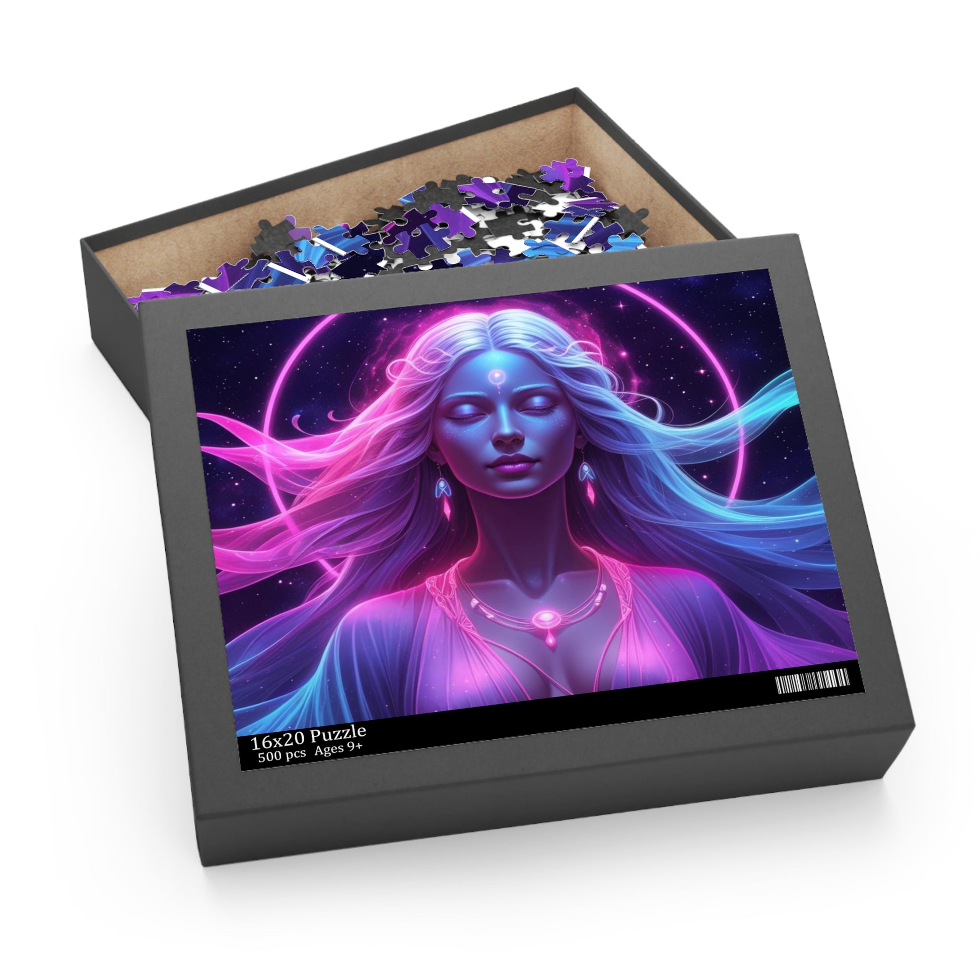 Mystical Goddess Puzzle - 120, 252, 500-Piece | Meditative, Spiritual Decor, Gift for Puzzle Lovers, Mindfulness Activity, Art Enthusiasts