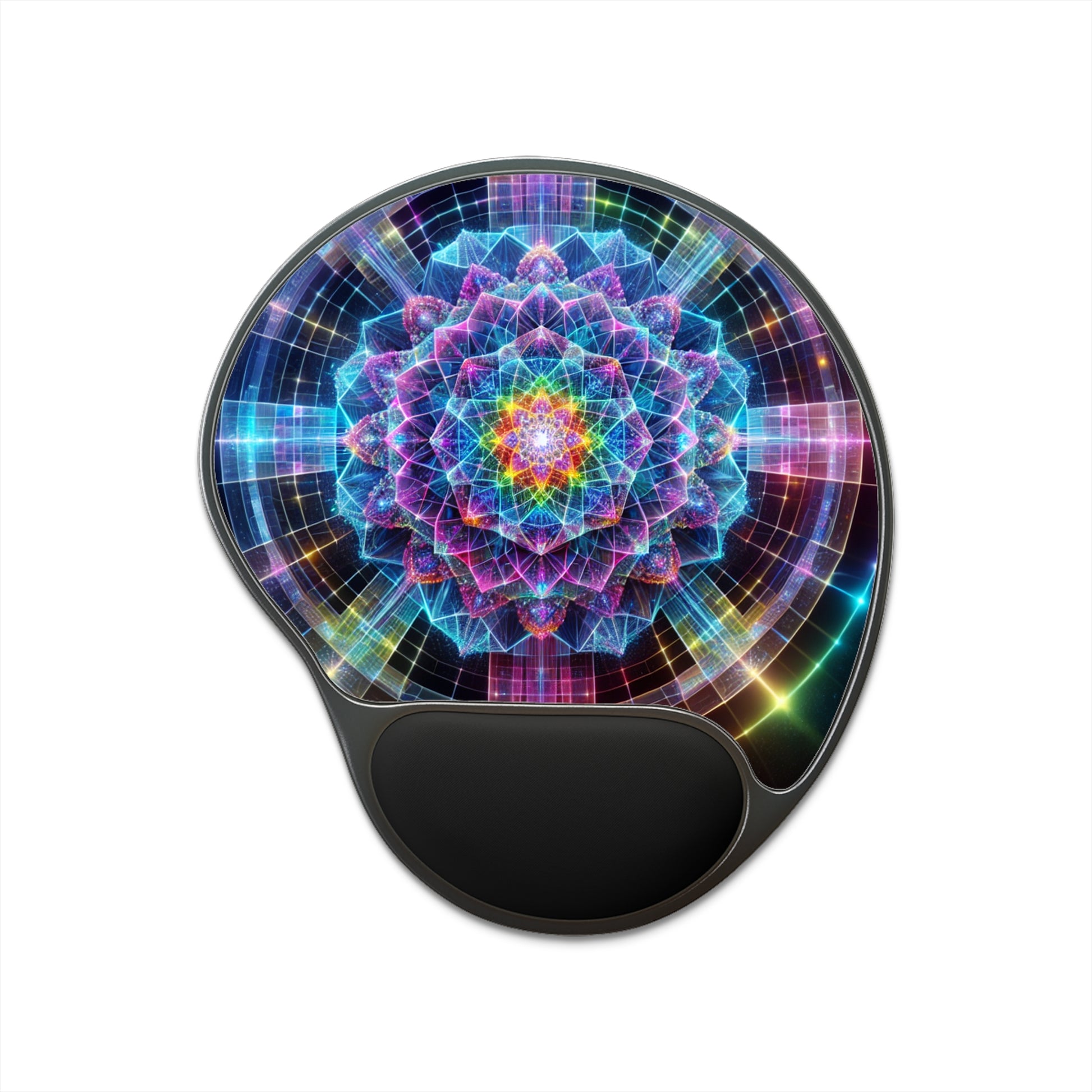 Colorful Floral Mandala Mouse Pad with Wrist Rest, Ergonomic Desk Accessory, Gamer Gift, Office Decor, Work From Home Essentials