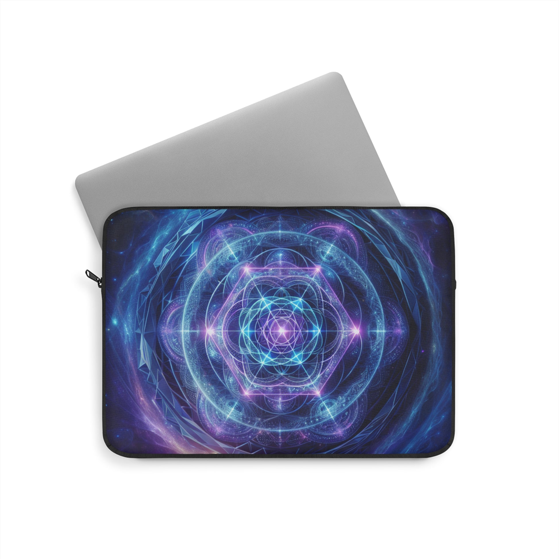 Cosmic Sri Yantra, Third Eye Activation Laptop Sleeve, Celestial Tech Case, Stellar Design, Stargate Activation, Universe Print Sleeve, Stylish Computer Bag, Gift for Students, Tech Accessories