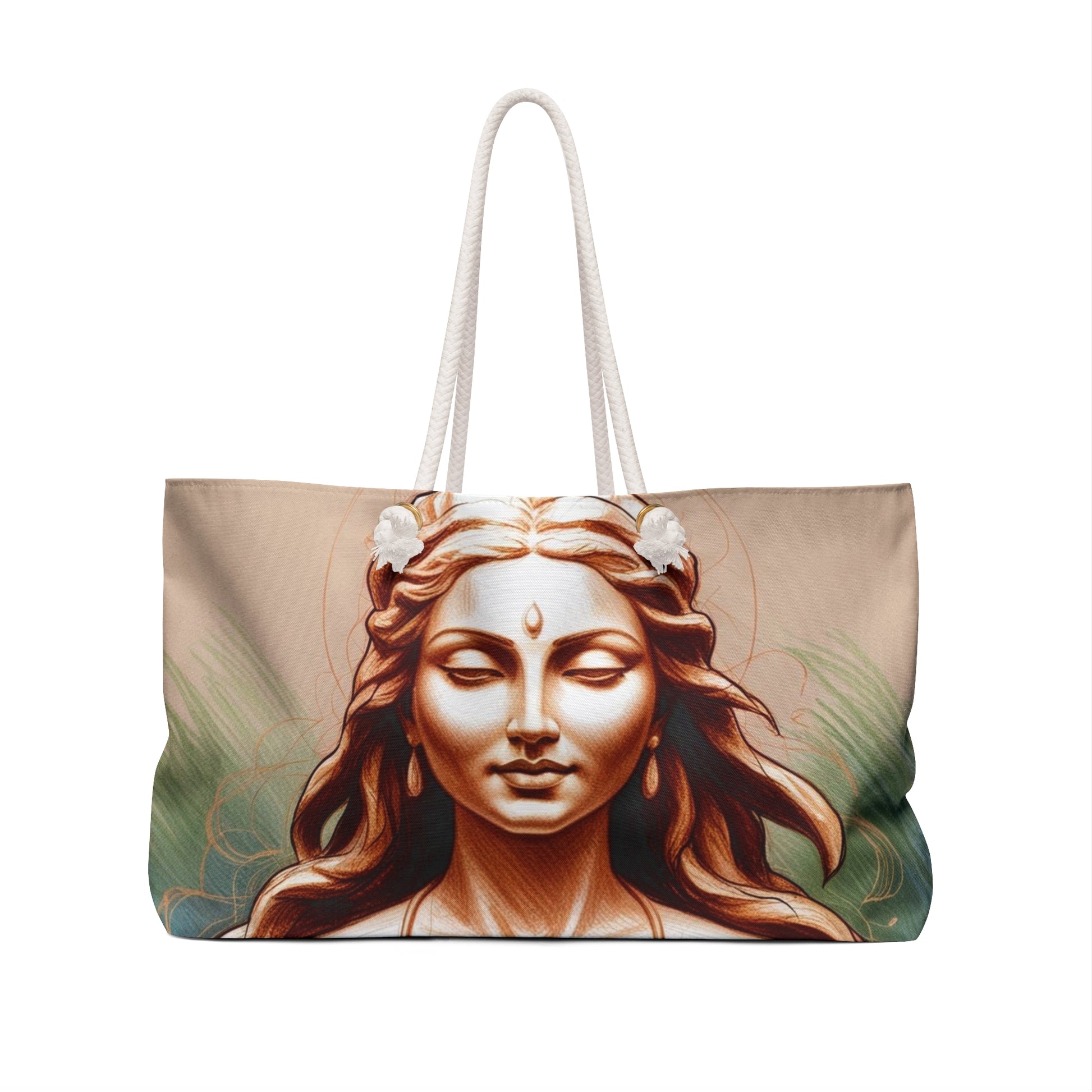 Meditation Weekender Bag in Boho Style, Yoga Retreat Tote, Travel Gym Bag, Spiritual Gift, Eco-Friendly Weekend Escape Bag
