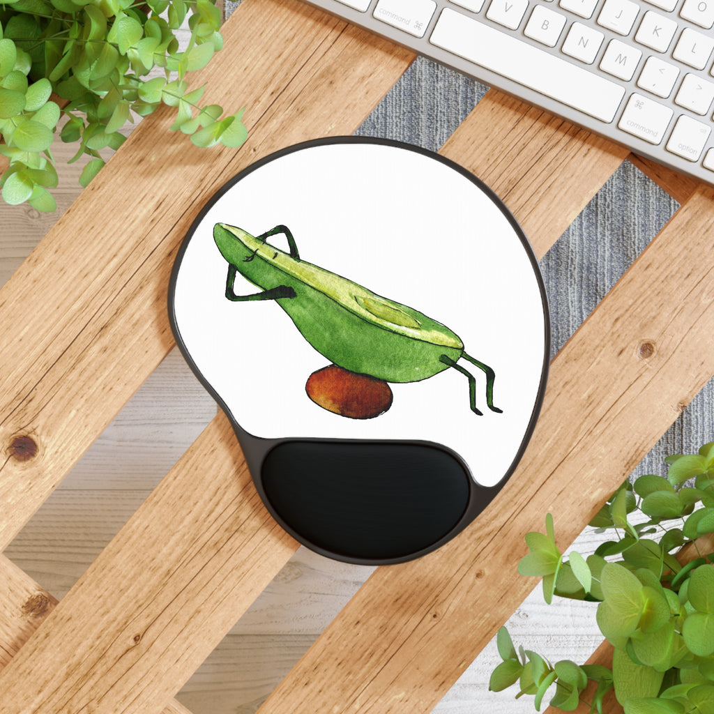 Avocado Vibes Mouse Pad, Cute Desk Accessory, Office Gift, Unique Home Office Decor, Fun Ergonomic Wrist Rest