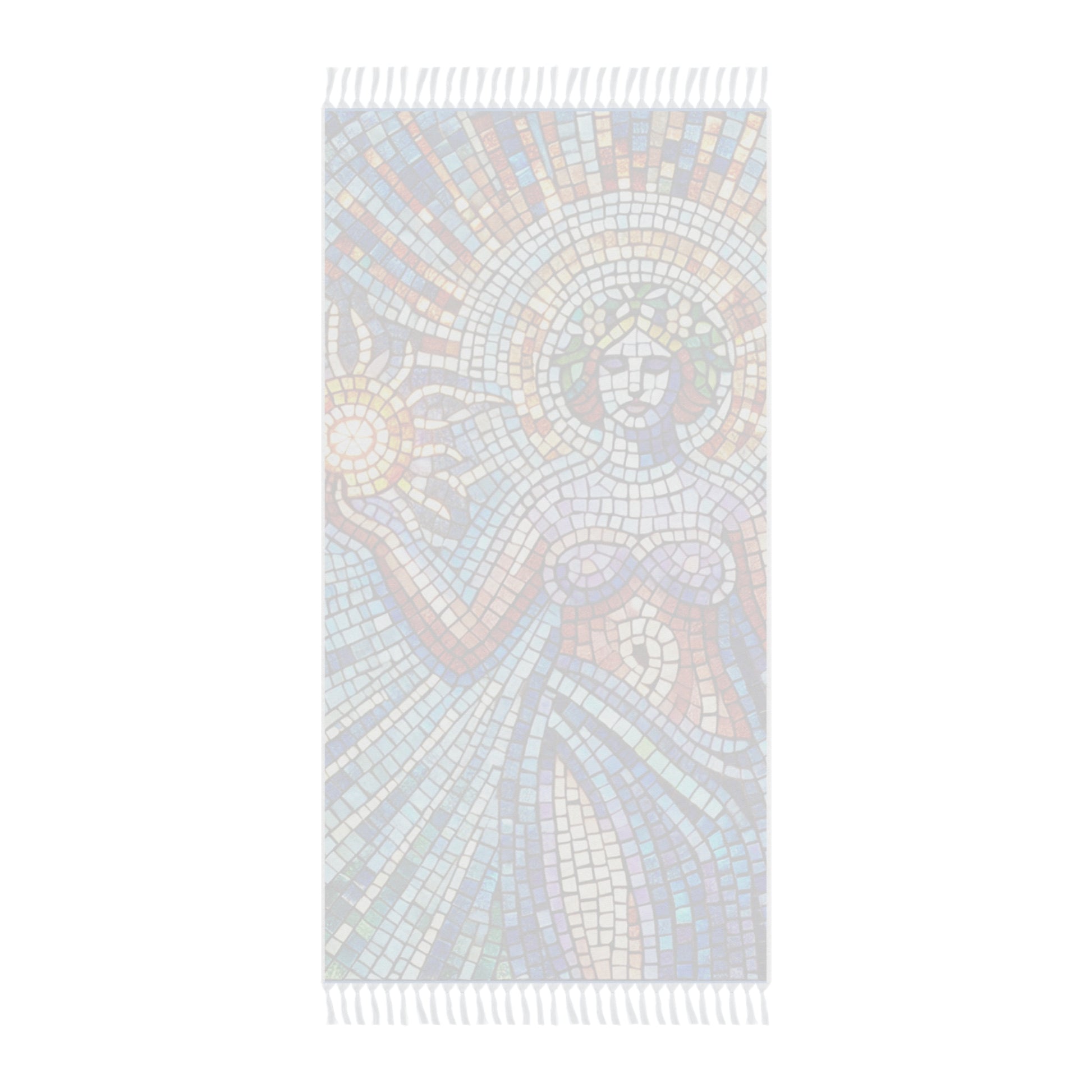 Sparkling Boho Beach Towel, Mosaic Summer Fun, Mystical Goddess Gift for Beach Lovers