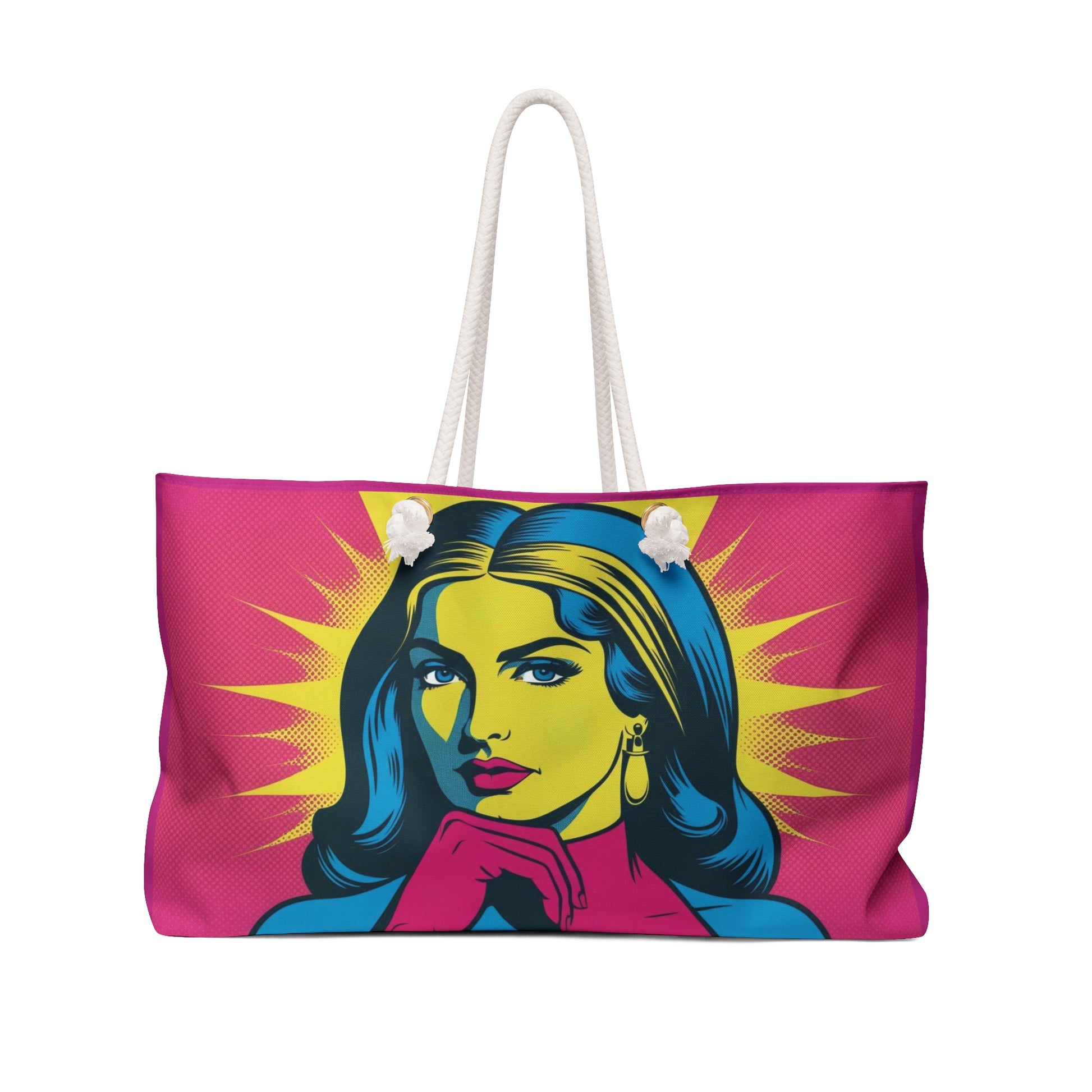 Pop Art Weekender Bag, Heroine Divine Feminine Carry-On, Goddess Cary-On, Comic-Chic Travel Bag, Weekend Getaway Tote