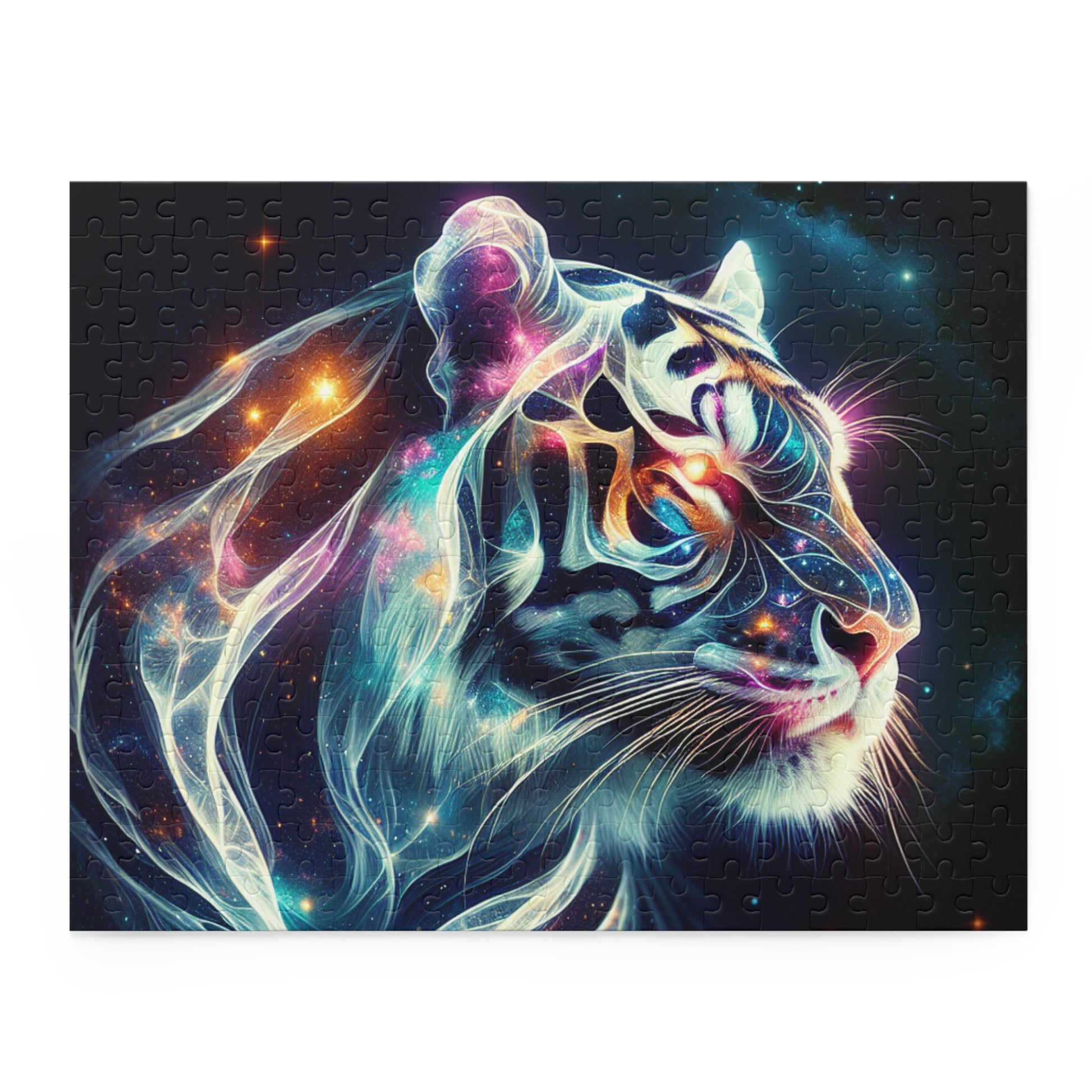 Cosmic Tiger Puzzle - 120, 252, 500-Piece Jigsaw, Perfect for Animal Lovers, Home Decor, Family Game Night, Unique Gift