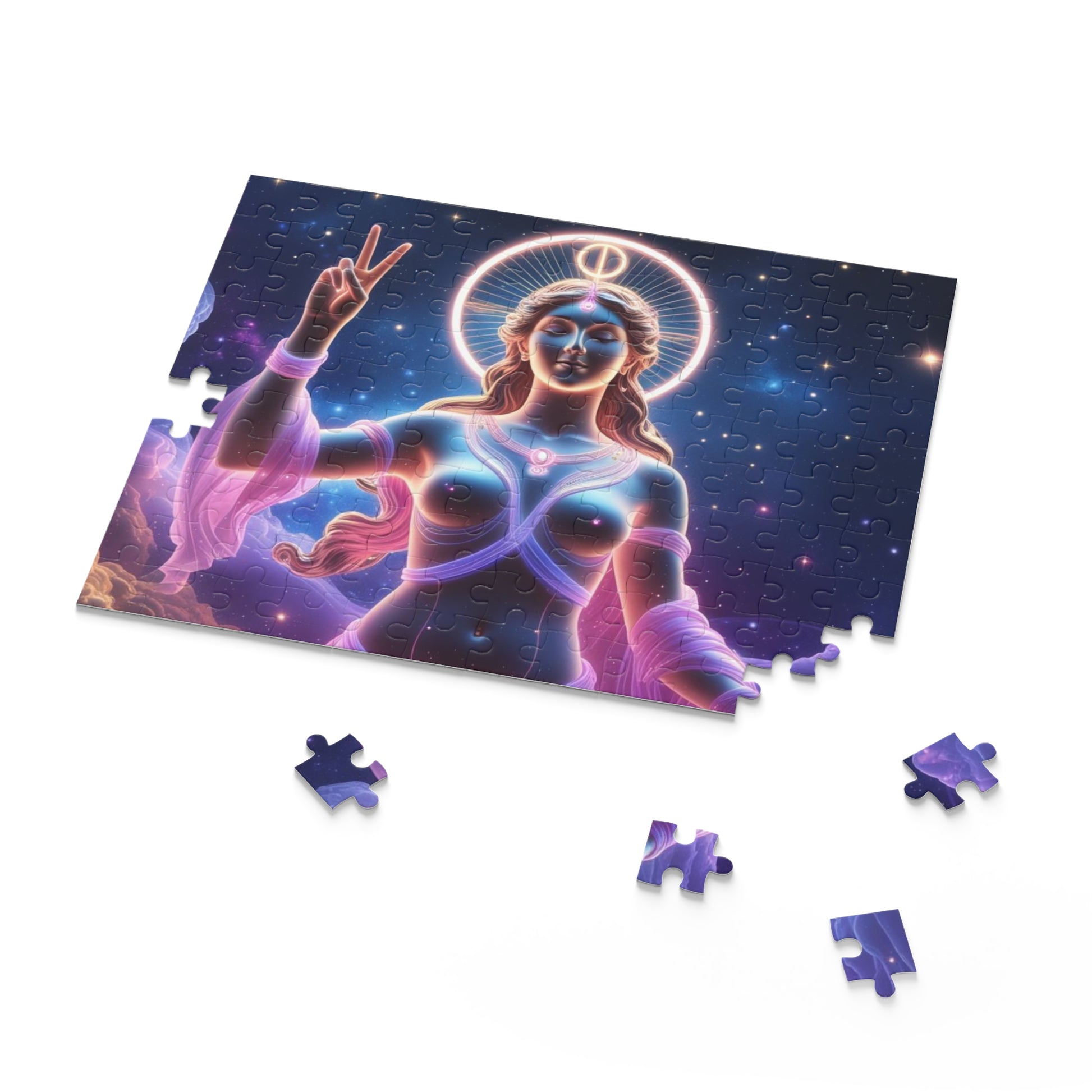 Mystical Goddess Puzzle | 120, 252 & 500-Piece Jigsaw Art | Spiritual Home Decor, Gift for Puzzle Lovers, Meditation, Cosmic Theme, [...]
