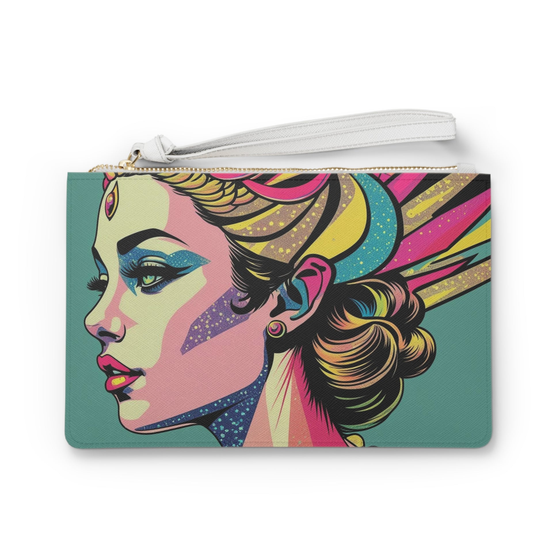 Colorful Art Clutch Bag - Boho Chic Purse, Vibrant Fashion Accessory, Gift for Her, Party Essential, Artist-Inspired Handbag