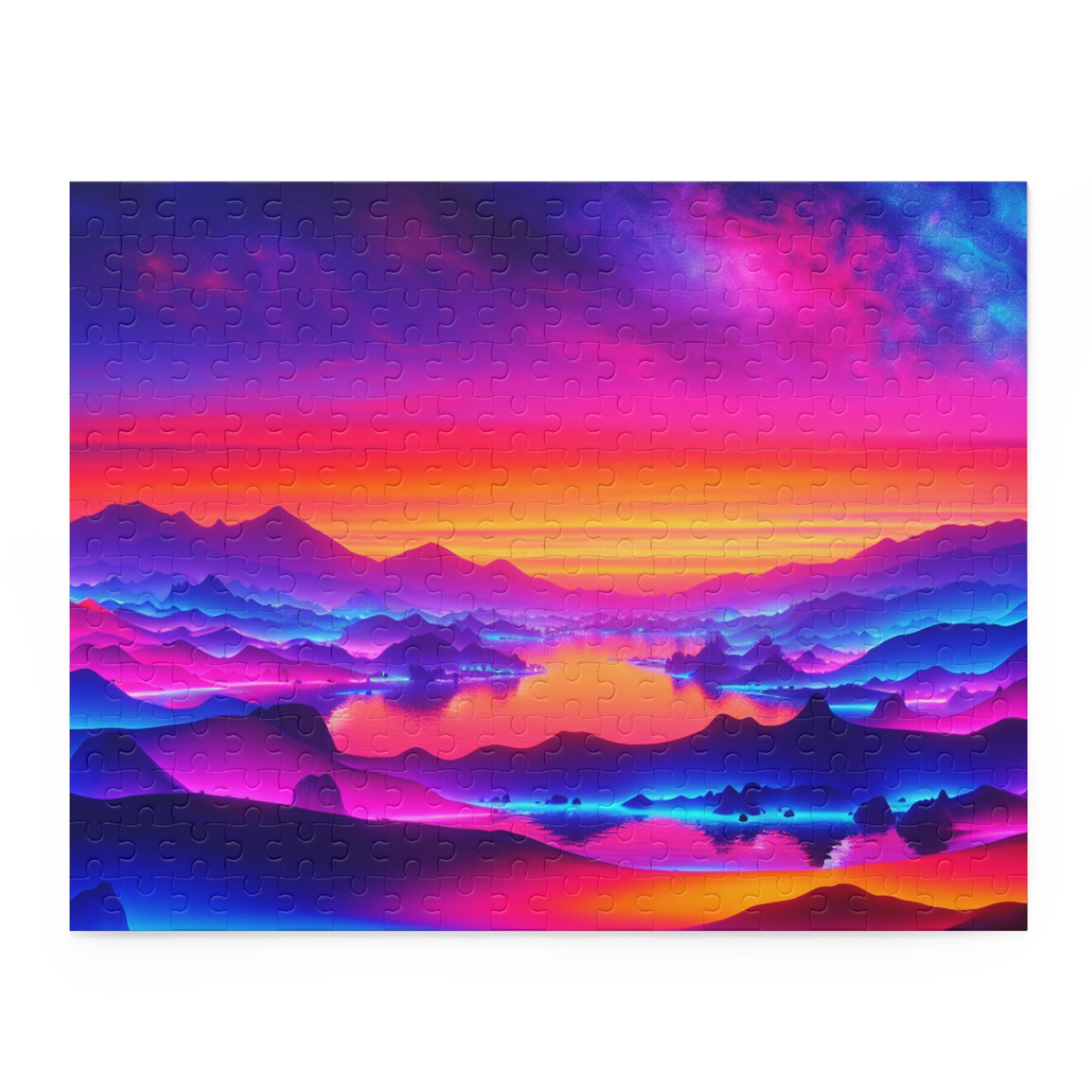 Colorful Sunset Puzzle | 120, 252, 500-Piece Puzzles for Relaxation, Gifts, Family Fun, Home Décor, Mindful Activities