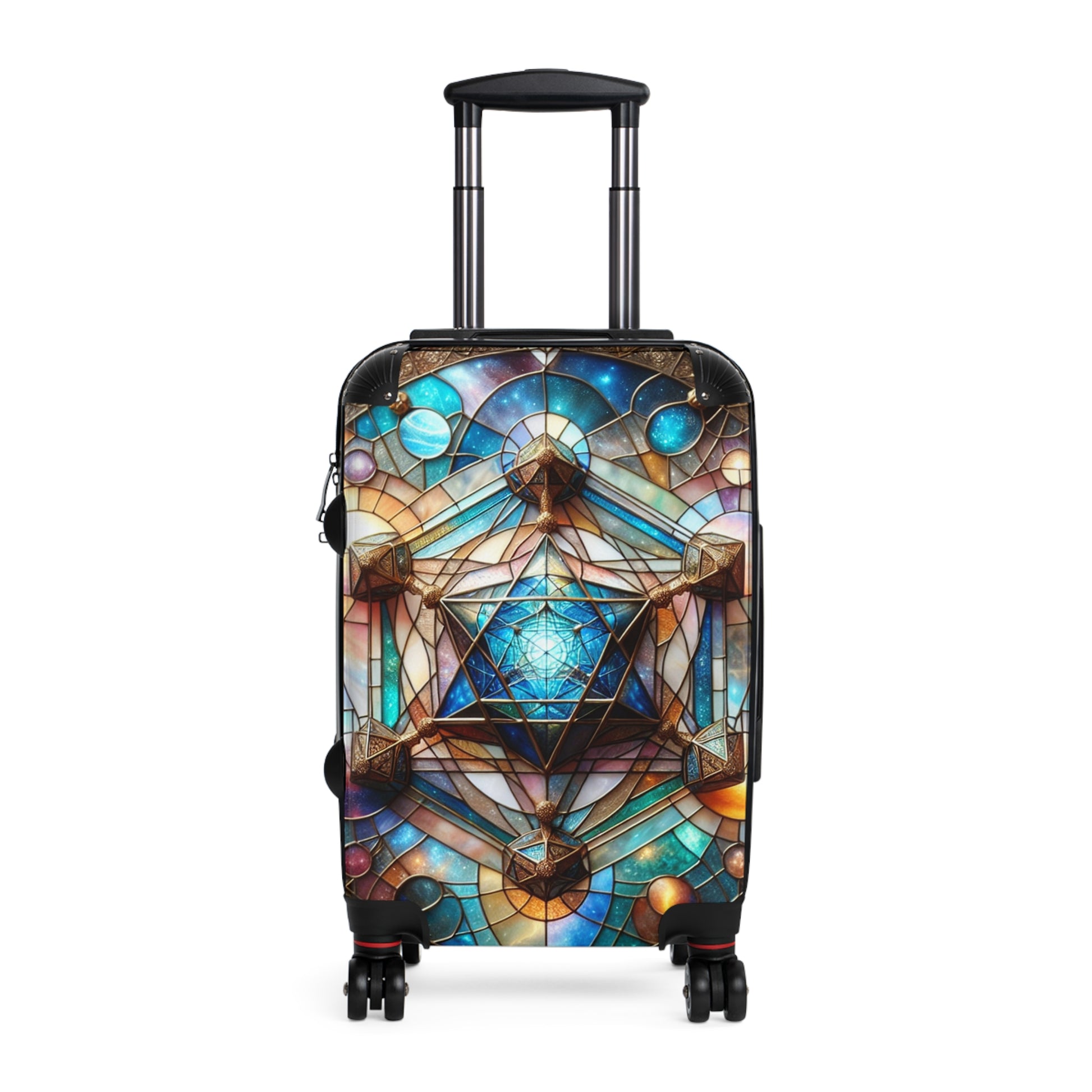 Stained Glass Suitcase, Travel Luggage, Colorful Carry-On, Unique Design, Vacation Essentials, Art-Inspired Travel Gear