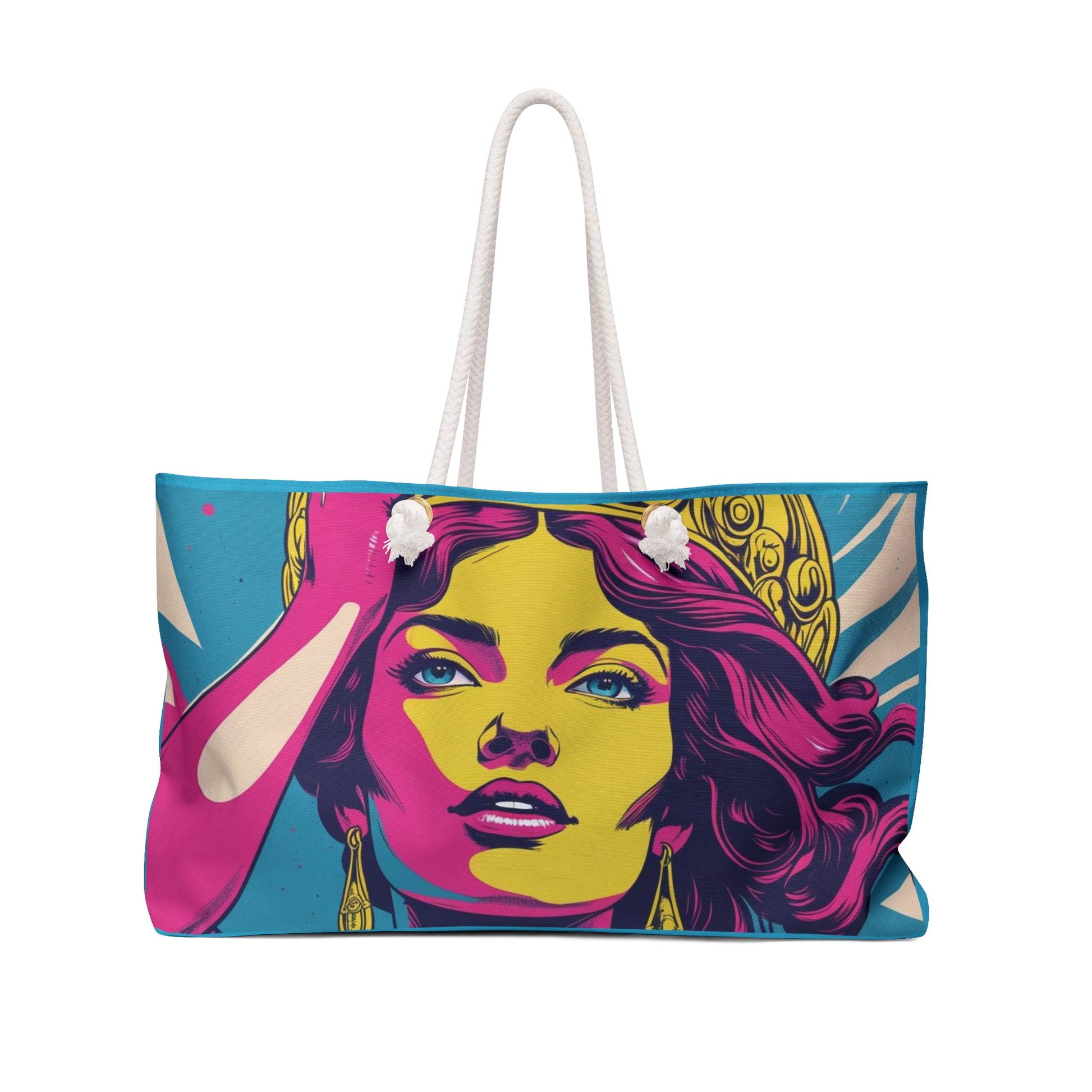 Vibrant Goddess Weekender Bag – Chic Travel Companion for Adventures, Beach Days, Gym, Weekends Away, Art Lovers, Colorful Bag
