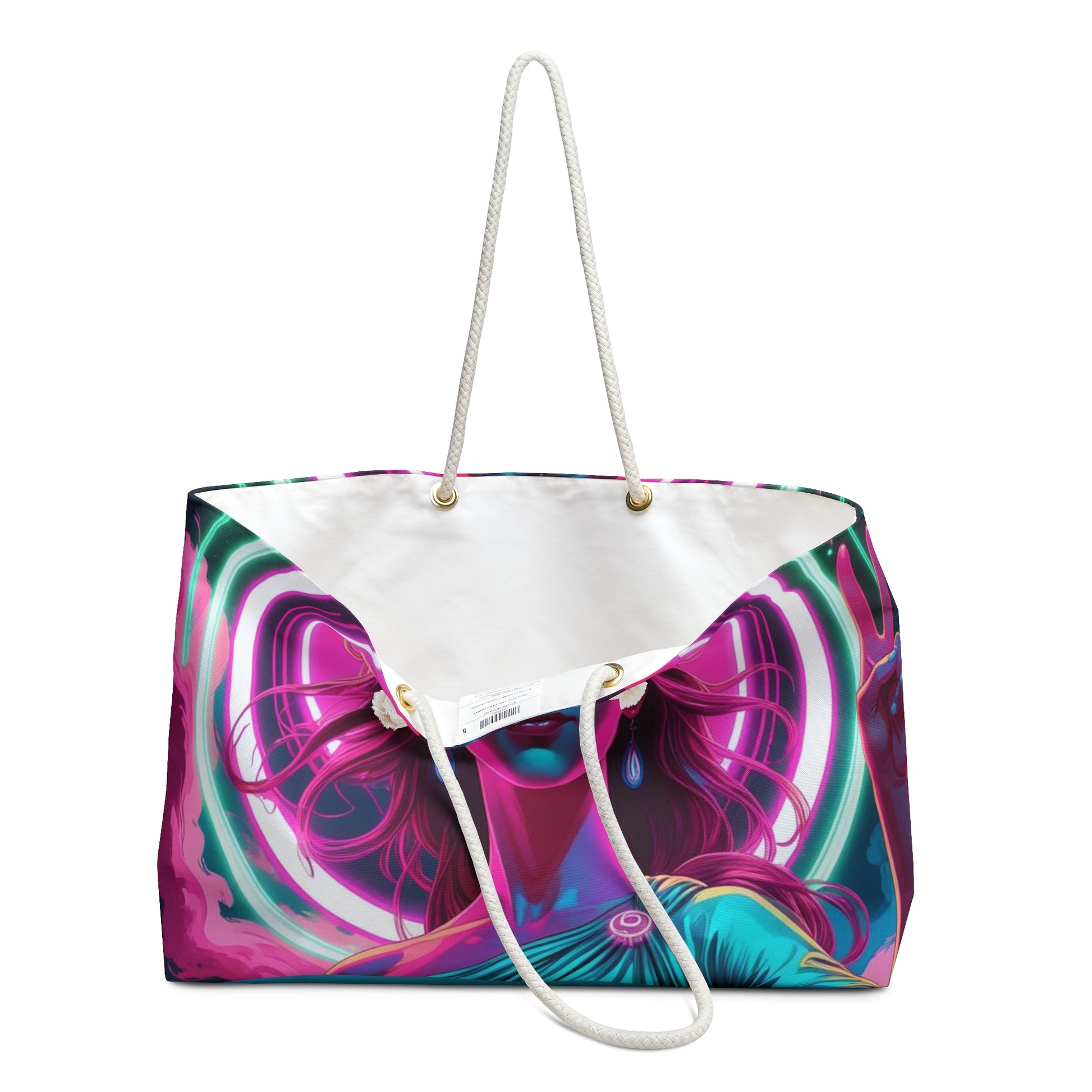 Vibrant Boho Weekender Bag - Festival Tote, Yoga Gym Bag, Travel Bag, Weekend Getaway, Artistic Carryall