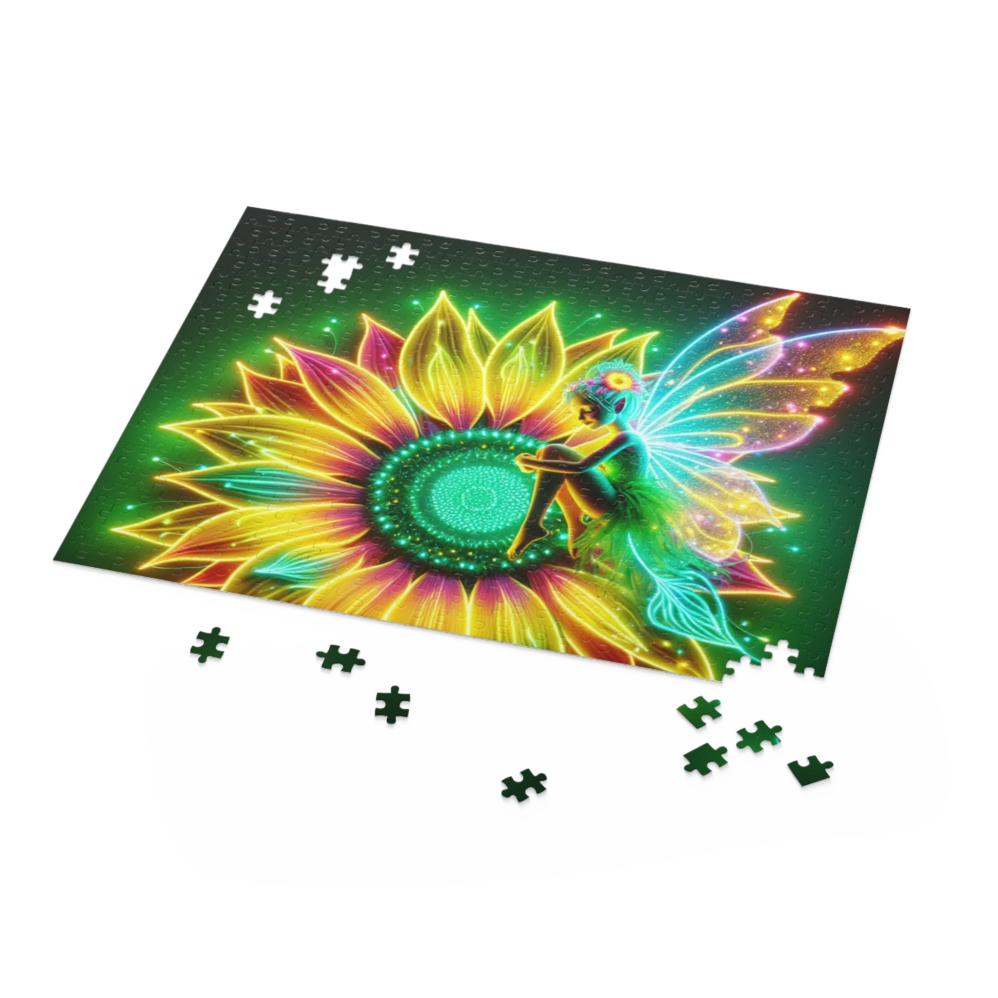 Glow-in-the-Dark Fairy Puzzle | 120, 252, 500-Piece | Vibrant, Magical Decor, Gift for All Ages, Family Fun, Puzzle Night