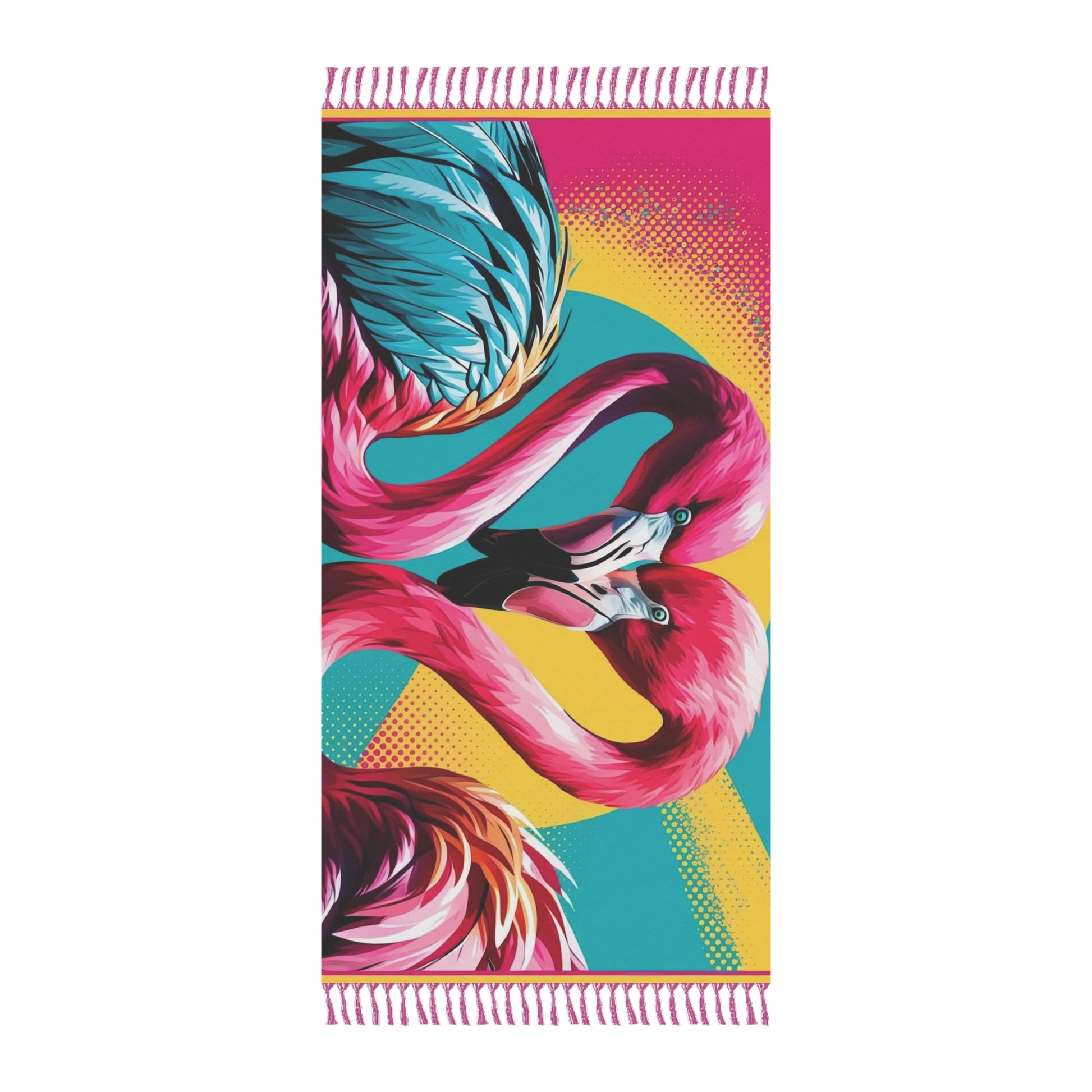 Boho Beach Towel, Vibrant Flamingo Design, Summer Pool Essential, Gift for Beach Lovers, Tropical Decor, Vacation Must-Have