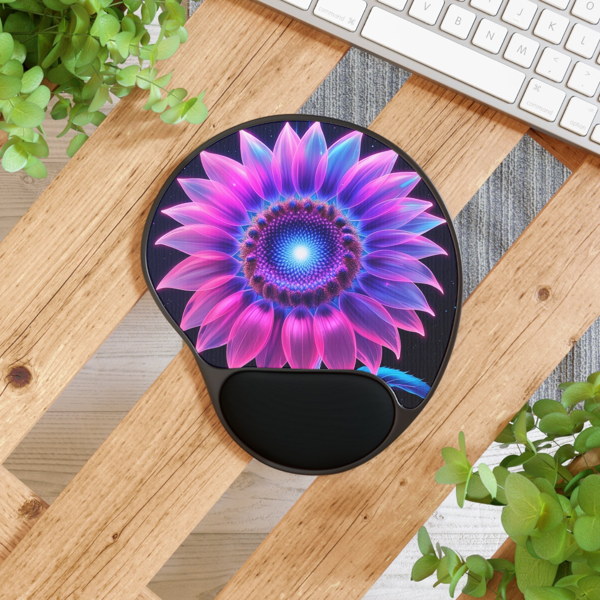 Vibrant Floral Mouse Pad with Wrist Rest, Ergonomic Desk Accessories for Office, Gift for Flower Lovers, Computer Anti-Fatigue [...]