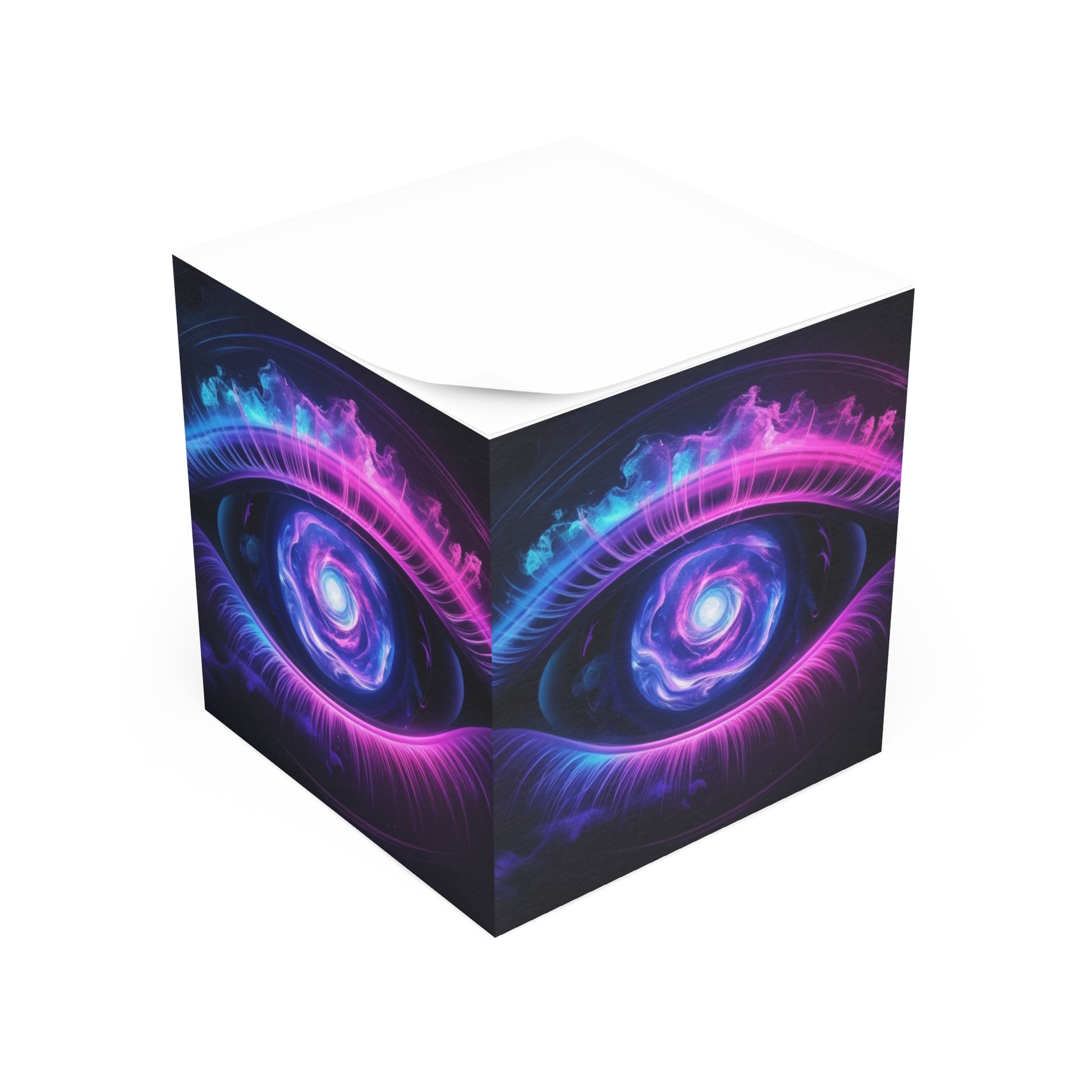 Cosmic Eye Note Cube | Artistic Desk Decor, Sticky Notes for Planning, Office Supplies, Gift for Students, Creative Workspace
