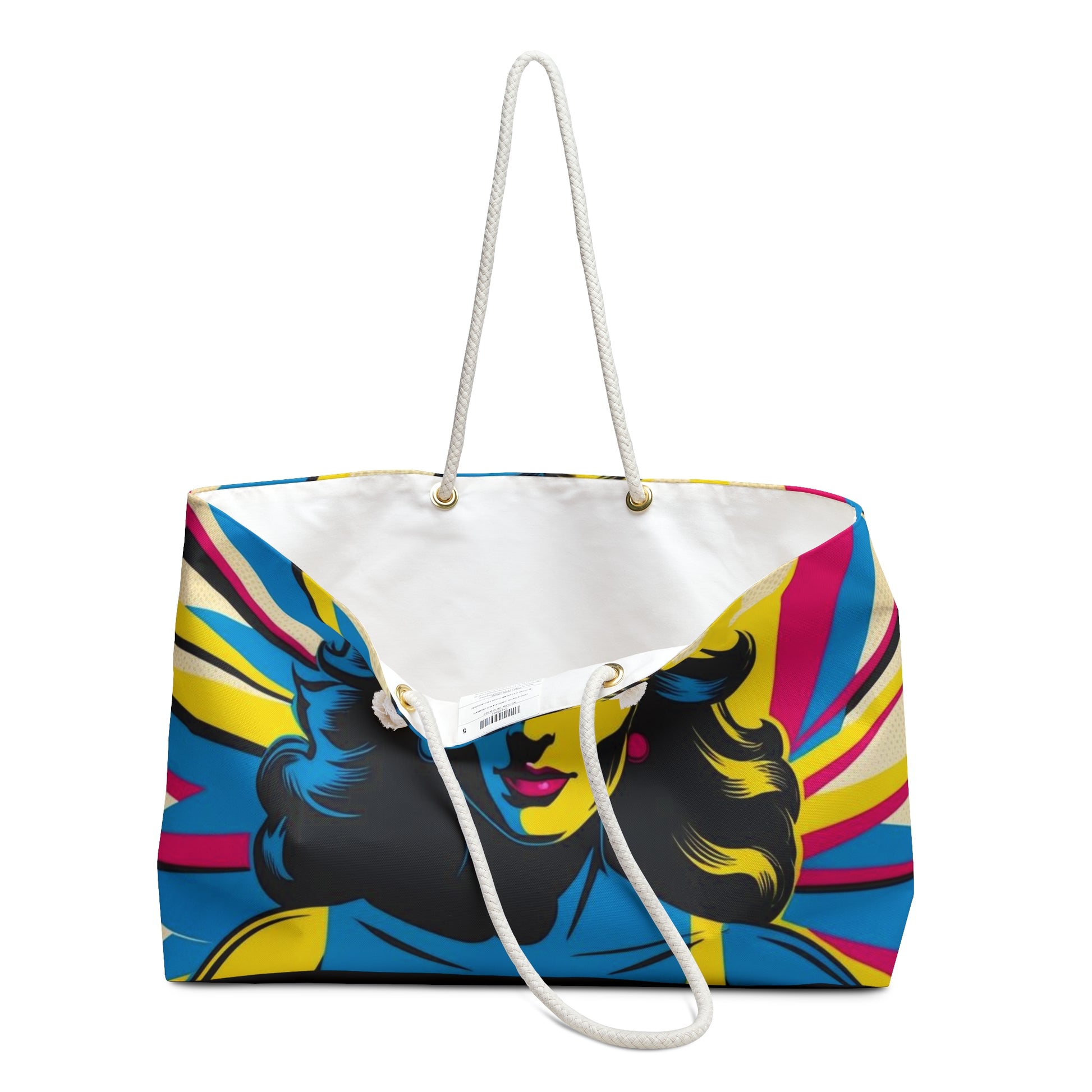 Pop Art Weekender Bag, Heroine Divine Feminine Carry-On, Goddess Cary-On, Comic-Chic Travel Bag, Weekend Getaway Tote