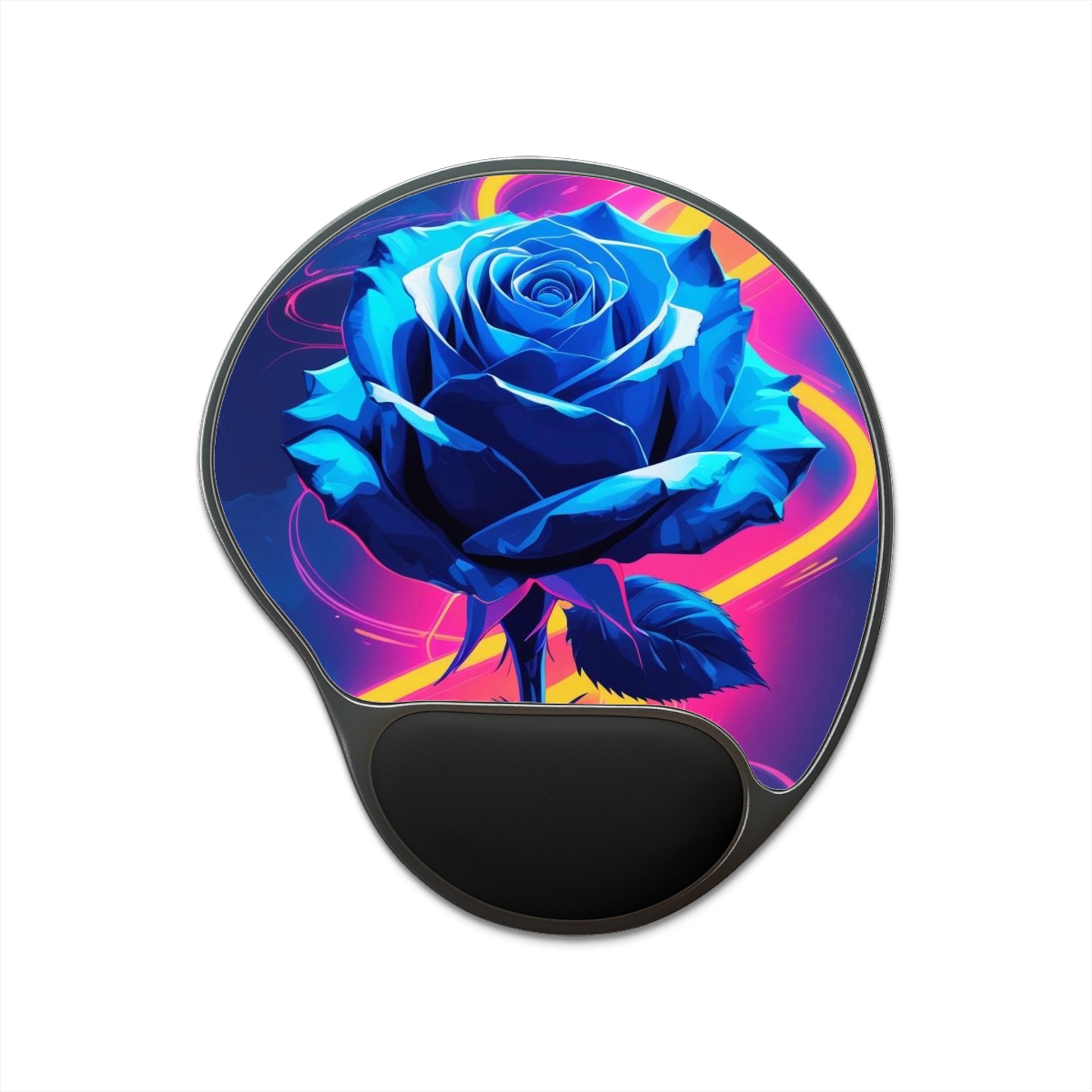 Vibrant Floral Mouse Pad with Wrist Rest, Ergonomic Office Decor, Gift for Gamers, Work from Home Accessories, Floral Desk Accessories