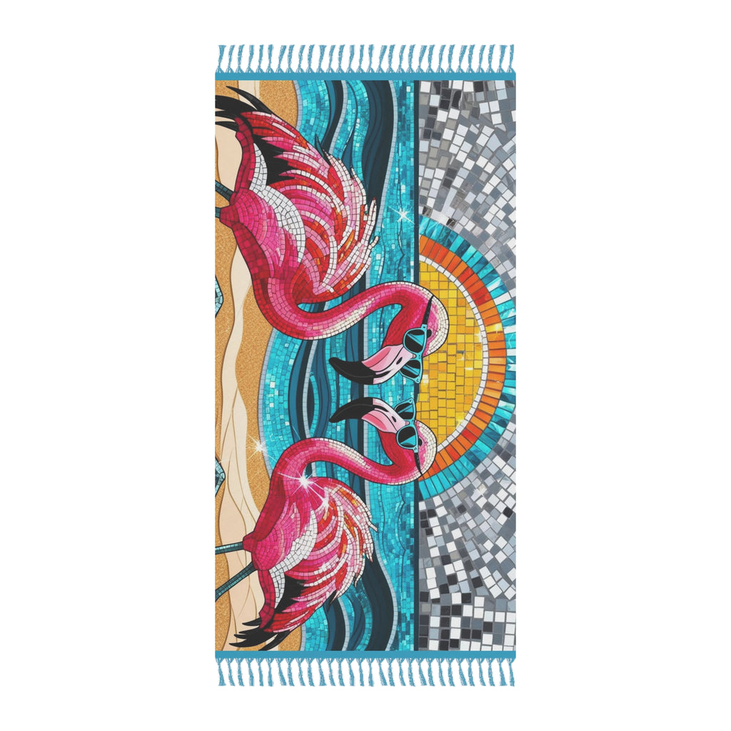 Boho Beach Towel with Flamingos, Summer Vibe, Perfect for Beach Days, Pool Parties, Outdoor Picnics, Vacation Must-Have
