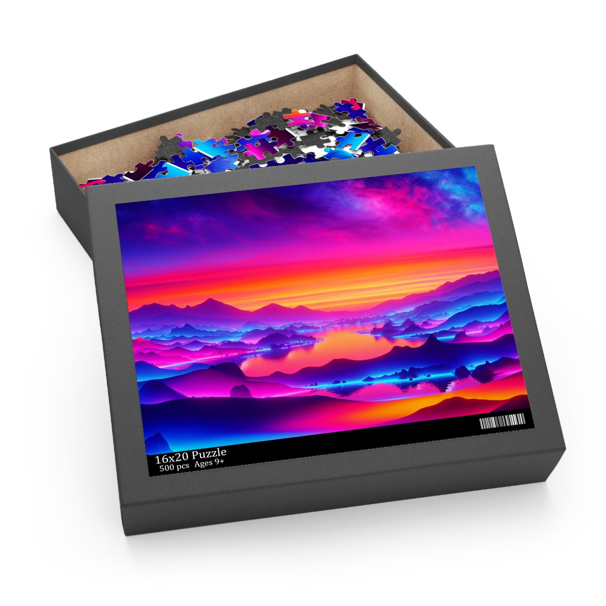 Colorful Sunset Puzzle | 120, 252, 500-Piece Puzzles for Relaxation, Gifts, Family Fun, Home Décor, Mindful Activities