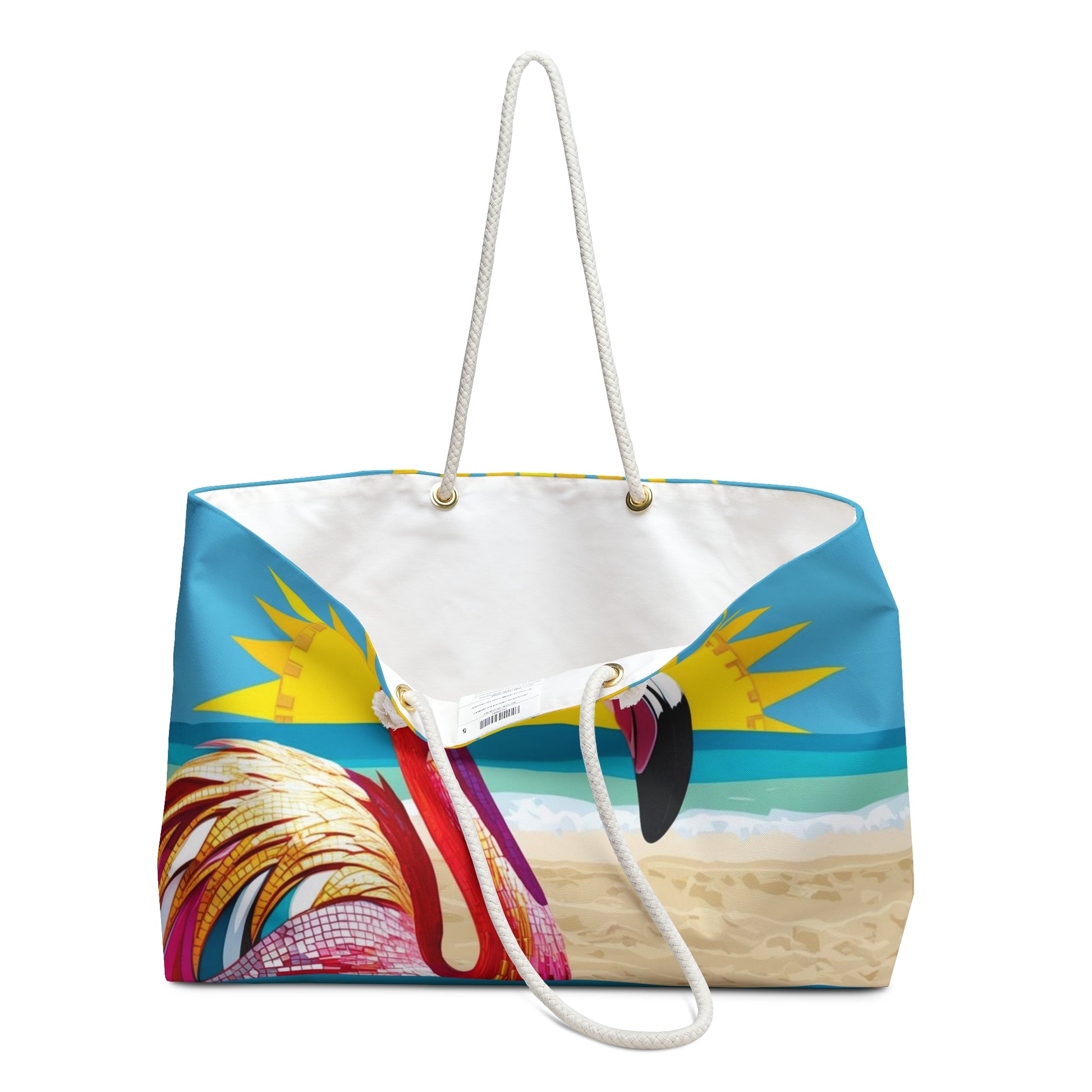 Tropical Flamingo Weekender Bag - Perfect for Beach Trips, Travel, Gift for Vacation Lovers, Poolside Essentials, Summer Fun