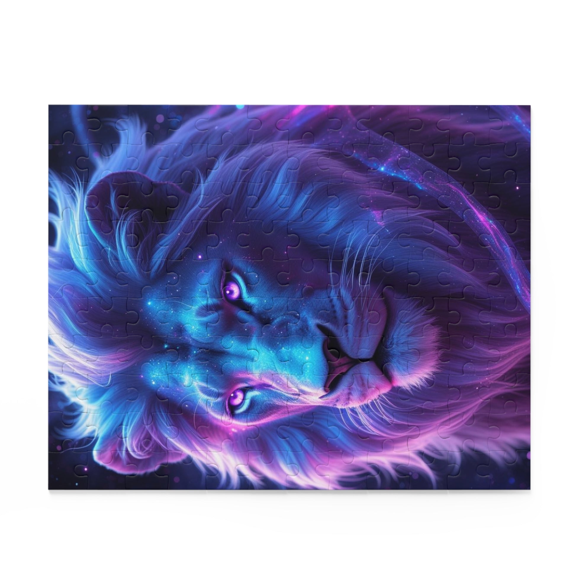 Cosmic Lion Puzzle - 120, 252, 500-Piece - Mystical Animal Artwork, Gift for Puzzle Lovers, Home Decor, Family Fun, Artsy Brain Teaser
