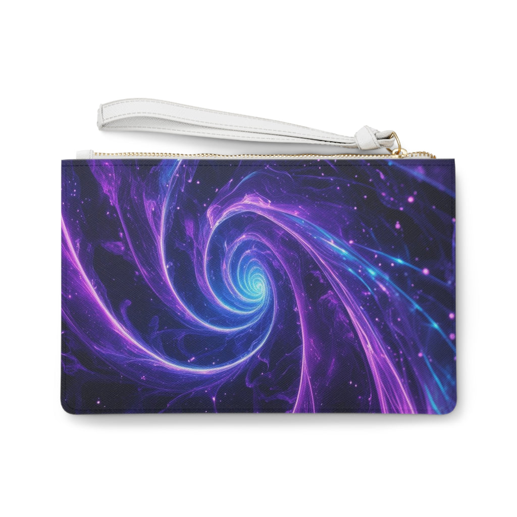 Galactic Floral Clutch Bag for Women, Evening Purse, Cosmic Art Accessory, Birthday Gift, Stylish Handbag