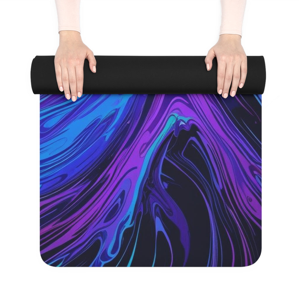 Vibrant Rubber Yoga Mat for Comfort and Style | Eco-Friendly Floor Exercise Mat, Fitness Gift, Home Gym Essential