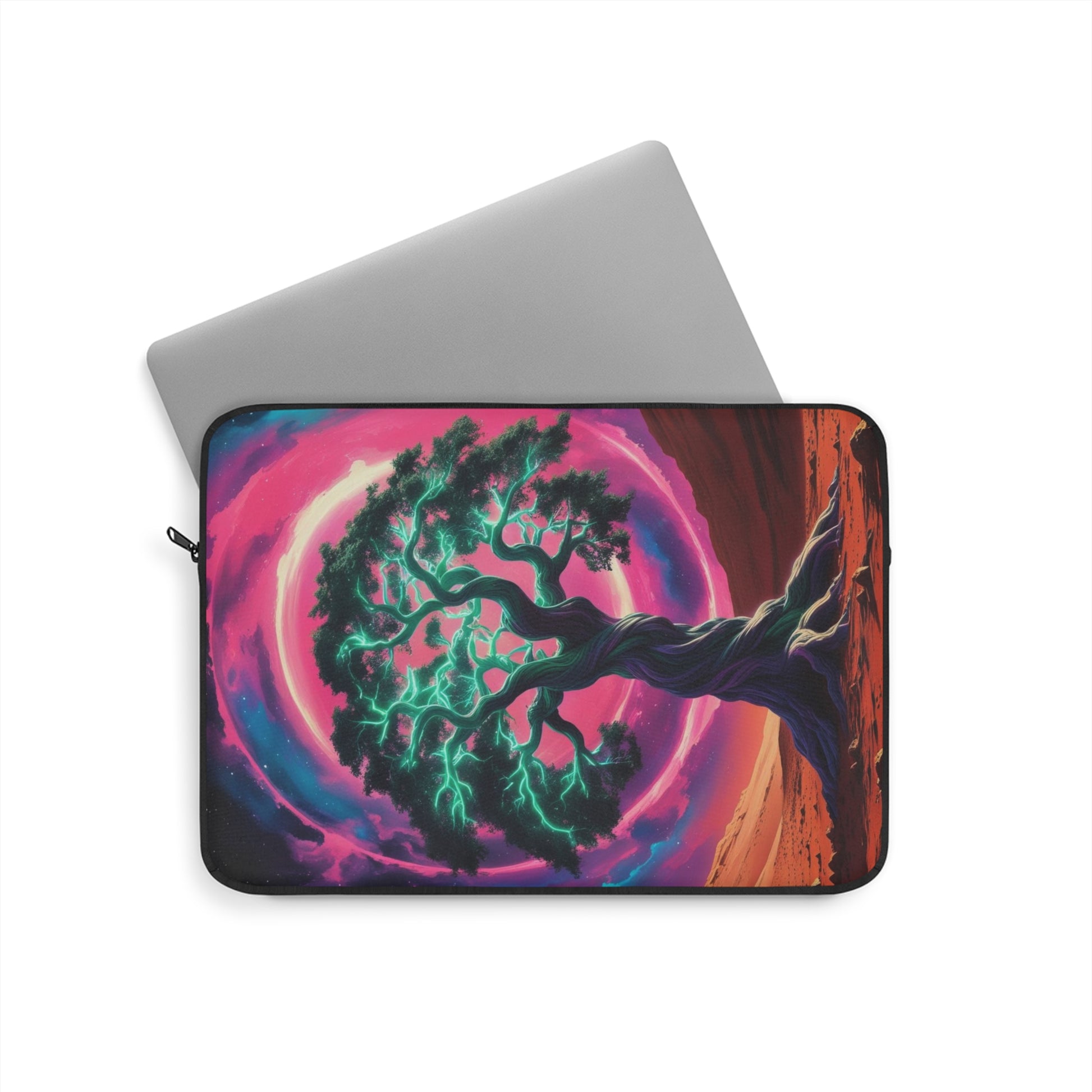 Vibrant Tree Laptop Sleeve, Artistic MacBook Cover, Unique Tech Accessory, Colorful Computer Bag, Gift for Nature Lovers
