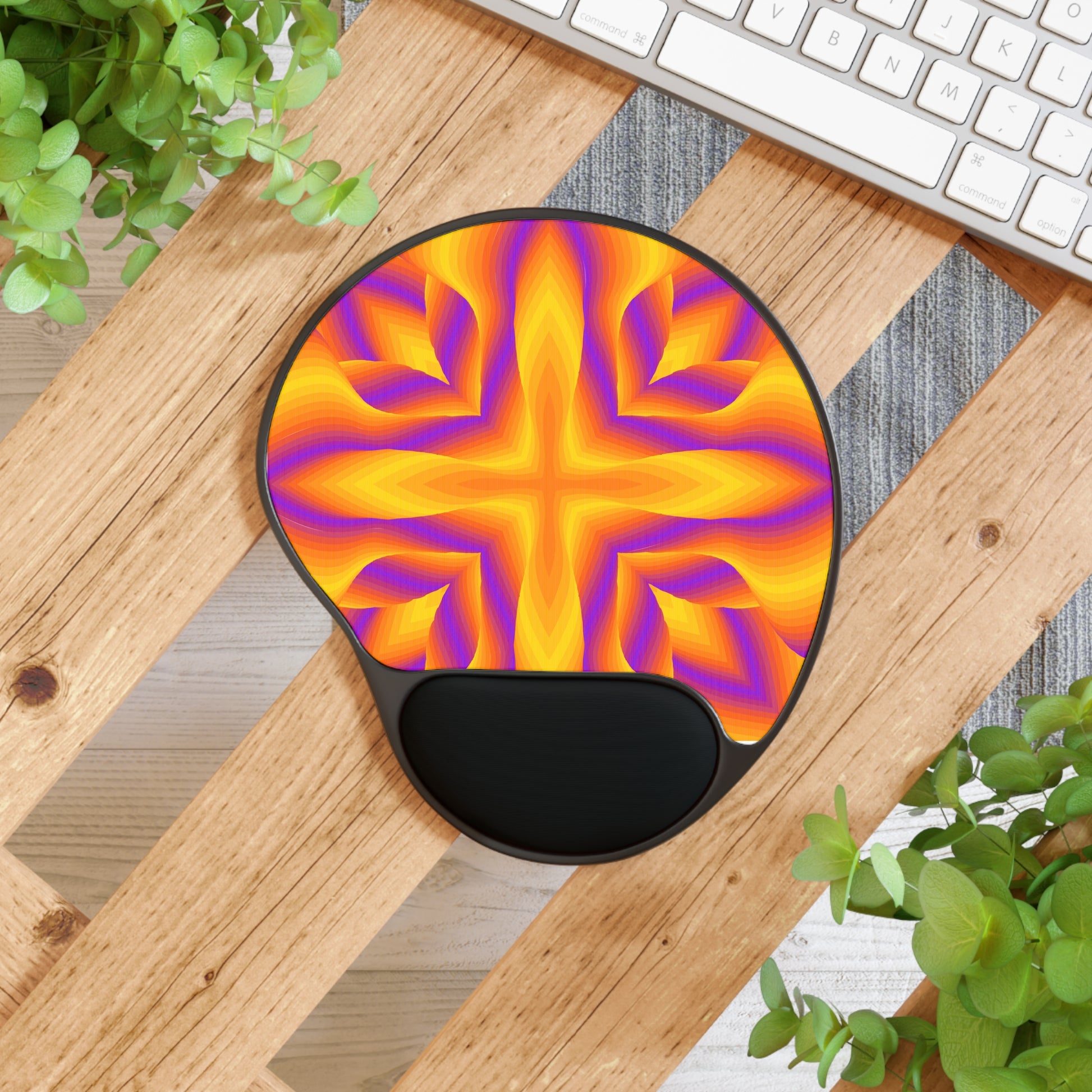 Vibrant Comfort Mouse Pad with Wrist Rest - Ergonomic Desk Accessory for Home Office, Unique Gift for Creatives, Colorful Office Supplies