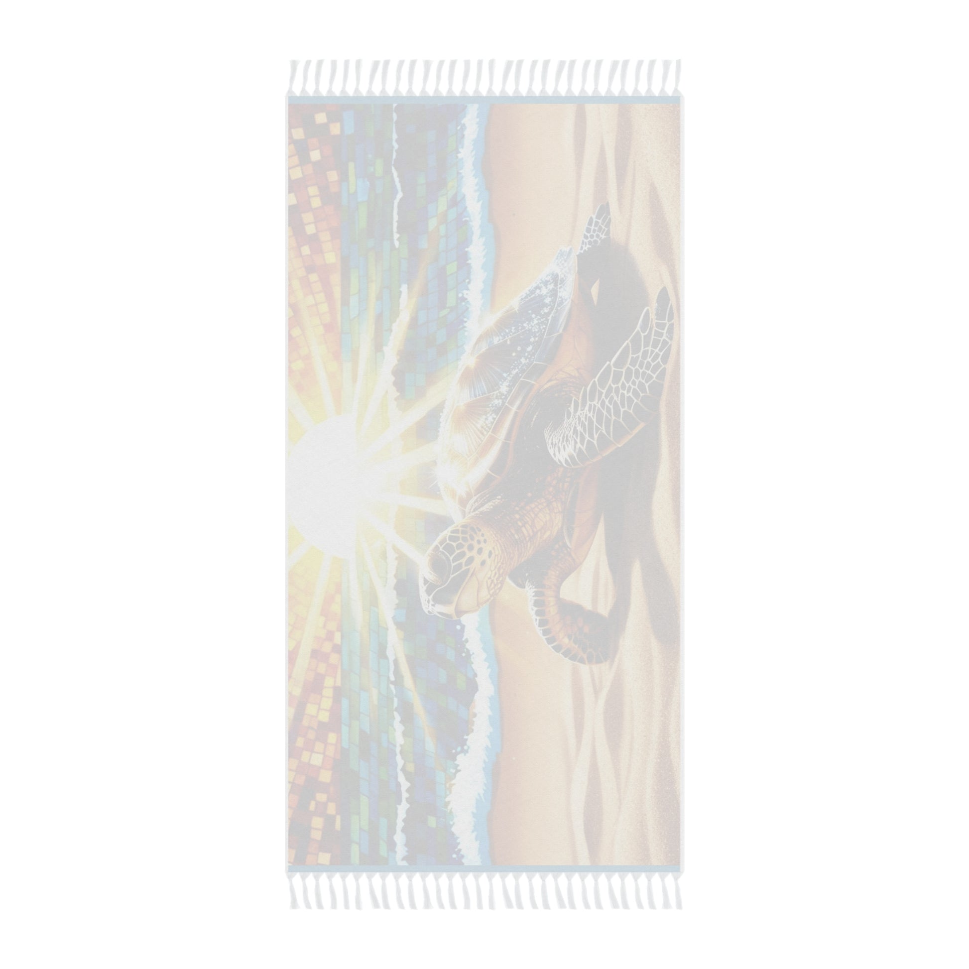 Boho Beach Towel with Turtle Design, Perfect for Summer, Gifts for Beach Lovers, Poolside Relaxation, Vacation Essentials