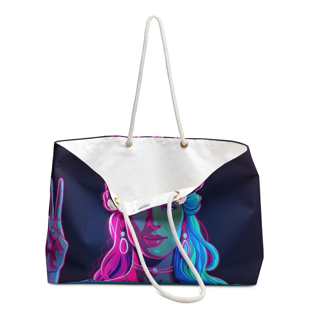 Bold Queen Weekender Bag - Stylish Travel Tote for Weekend Getaways, Beach Days, Festivals, Gifts for Her, Statement Accessories